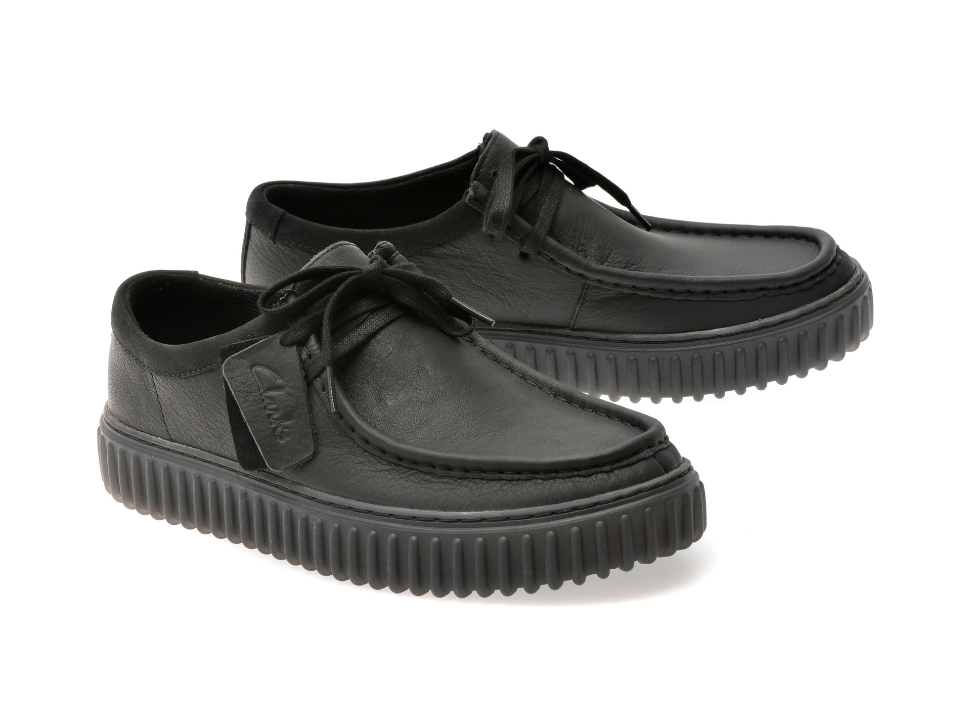 Mocasini CLARKS negri, TORHILL LO, din piele naturala