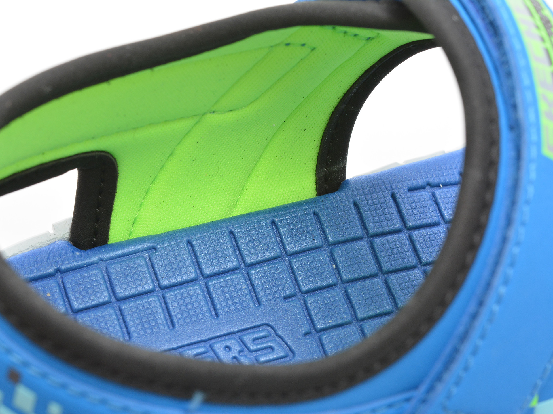 Sandale SKECHERS albastre, MEGA-SPLASH 4K, din piele ecologica