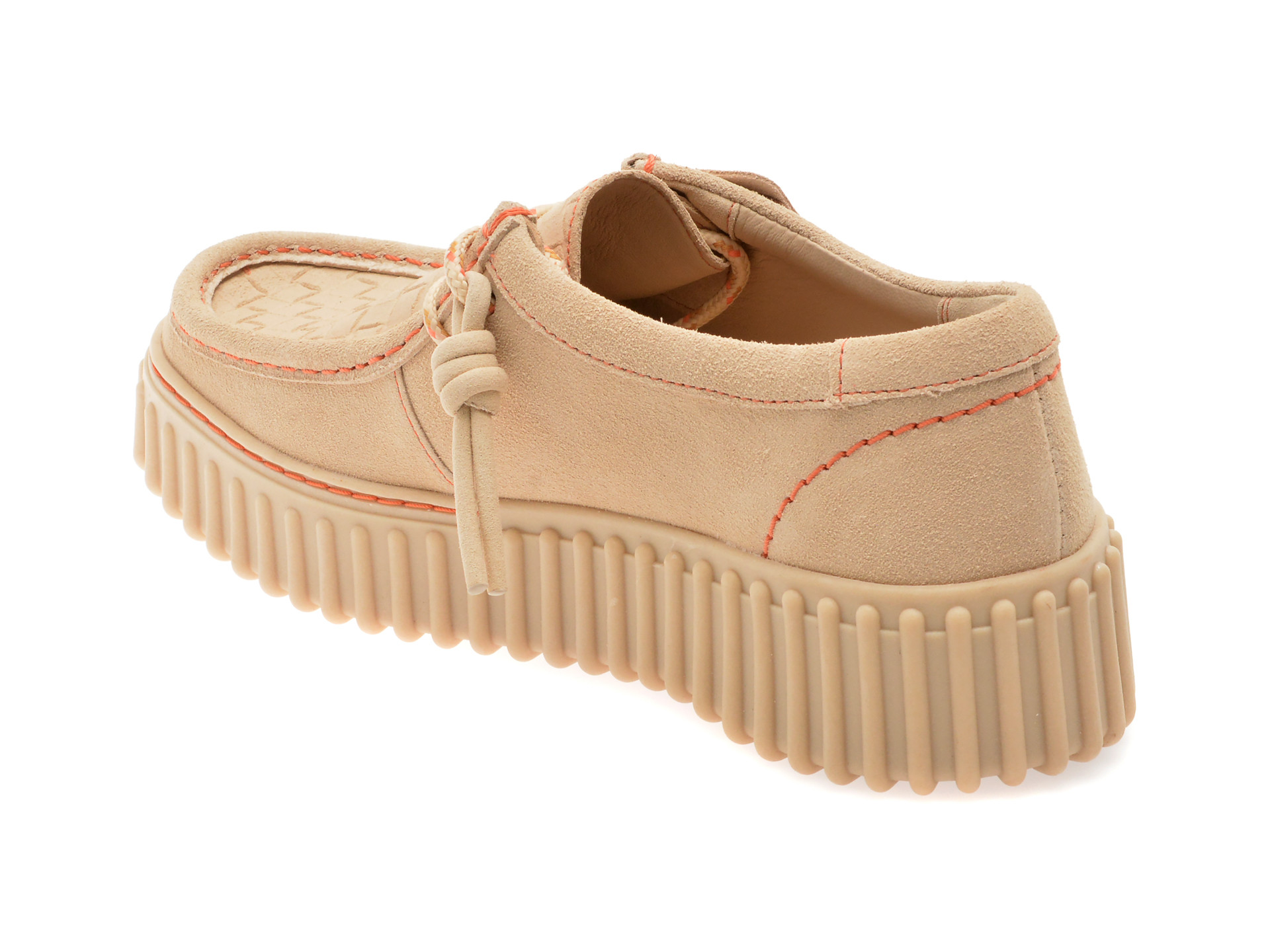 Mocasini CLARKS bej, TORHILL BEE, din piele intoarsa