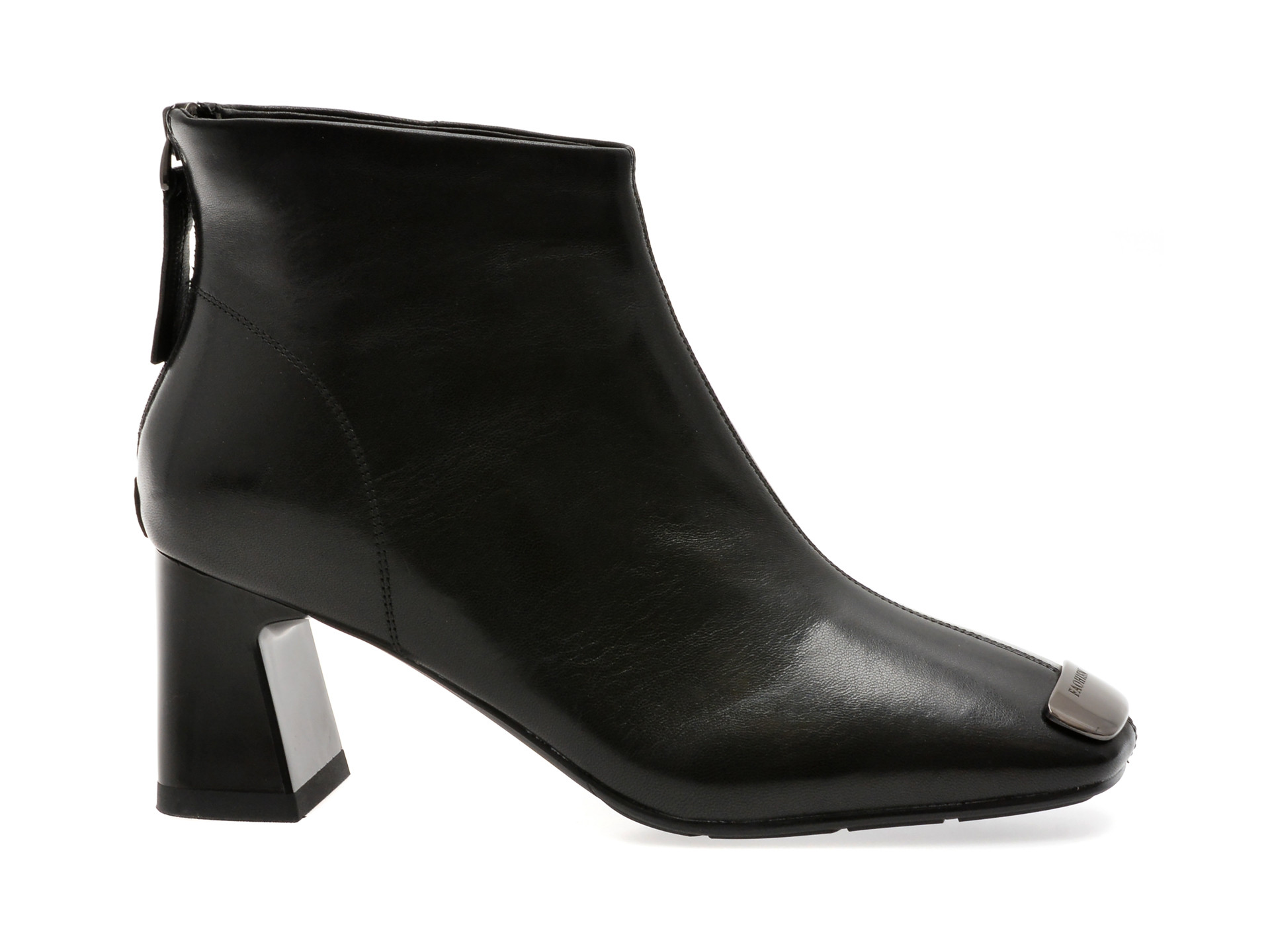 Botine EPICA negre, M32120, din piele naturala