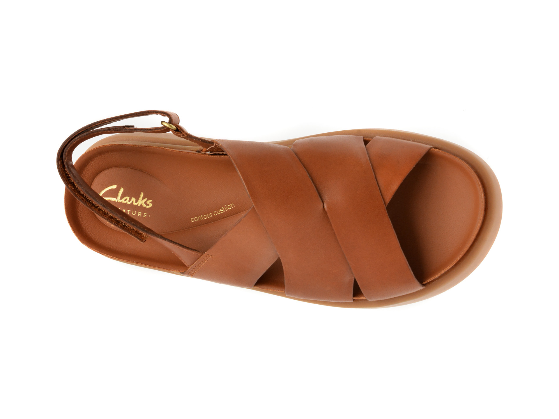 Sandale CLARKS maro, ARISTELLA SUN, din piele naturala