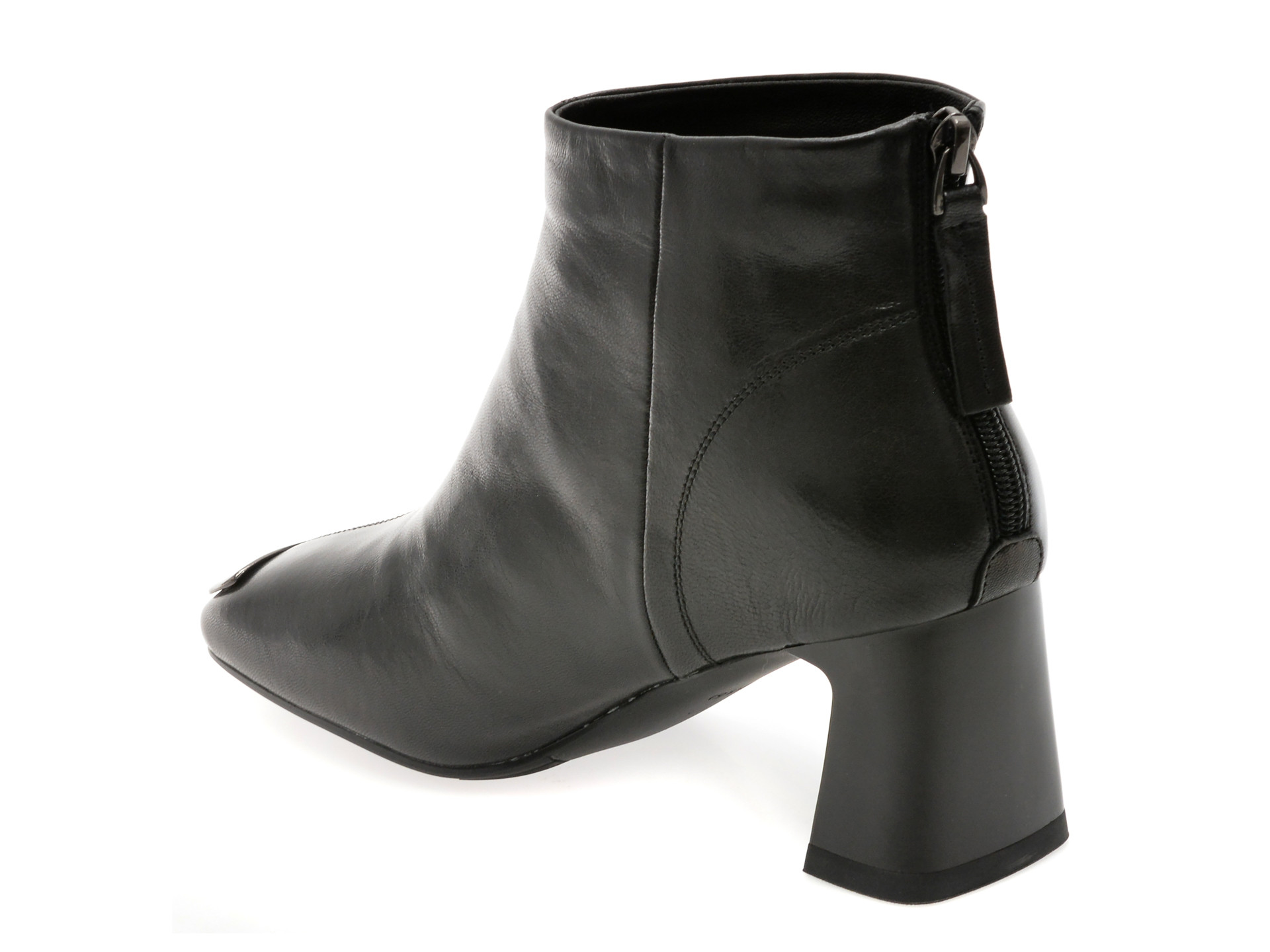 Botine EPICA negre, M32120, din piele naturala