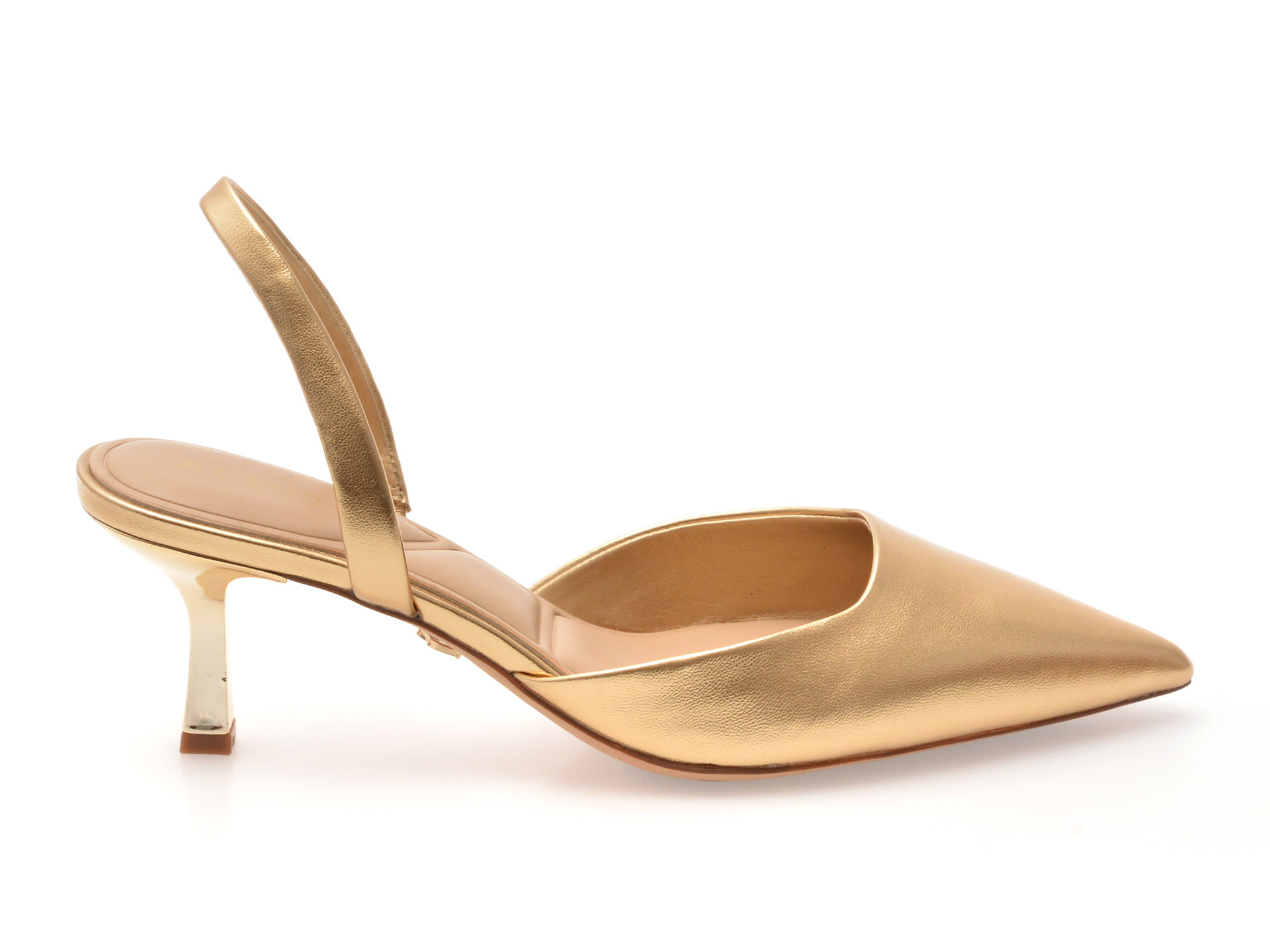 Pantofi eleganti ALDO aurii, GAVEDESSI 715, din piele ecologica