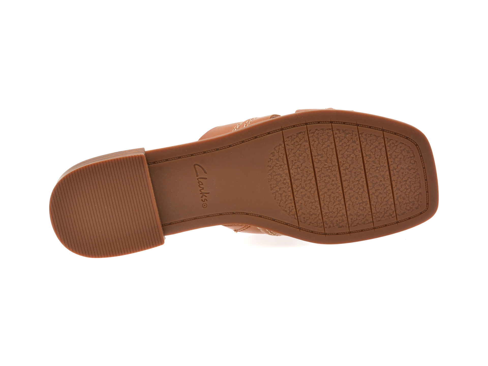 Papuci CLARKS maro, ARIANY MULE, din piele naturala