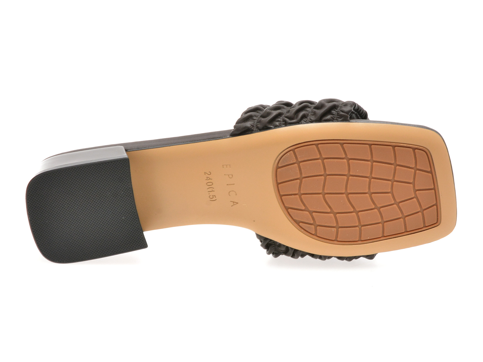 Papuci EPICA maro, 2750, din piele ecologica