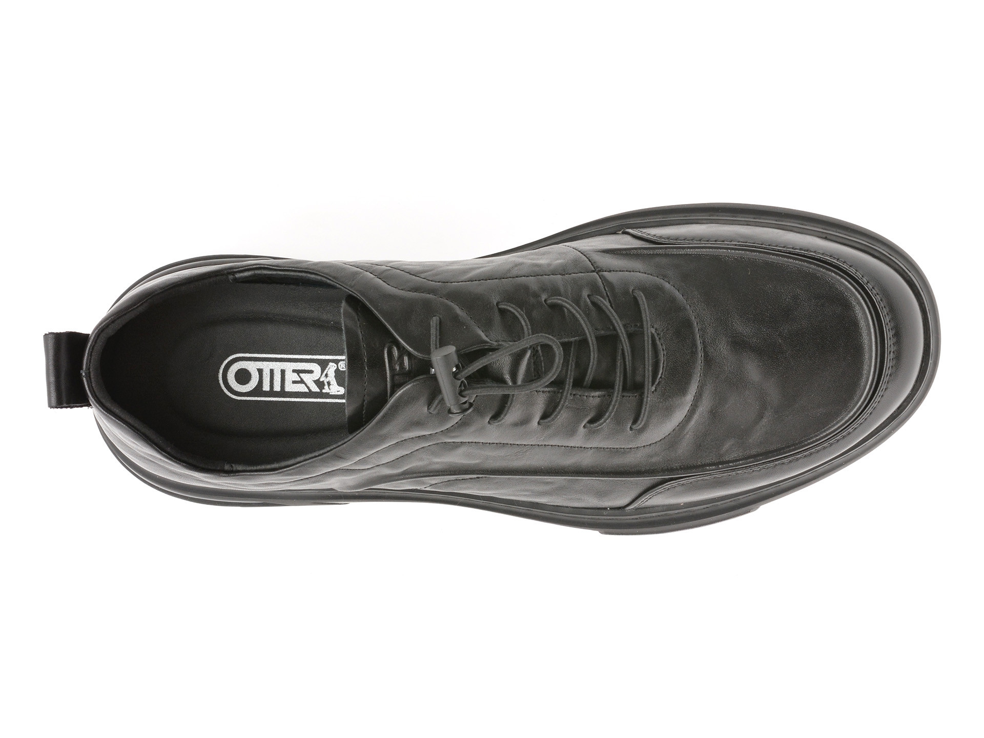 Pantofi OTTER negri, 37361, din piele naturala