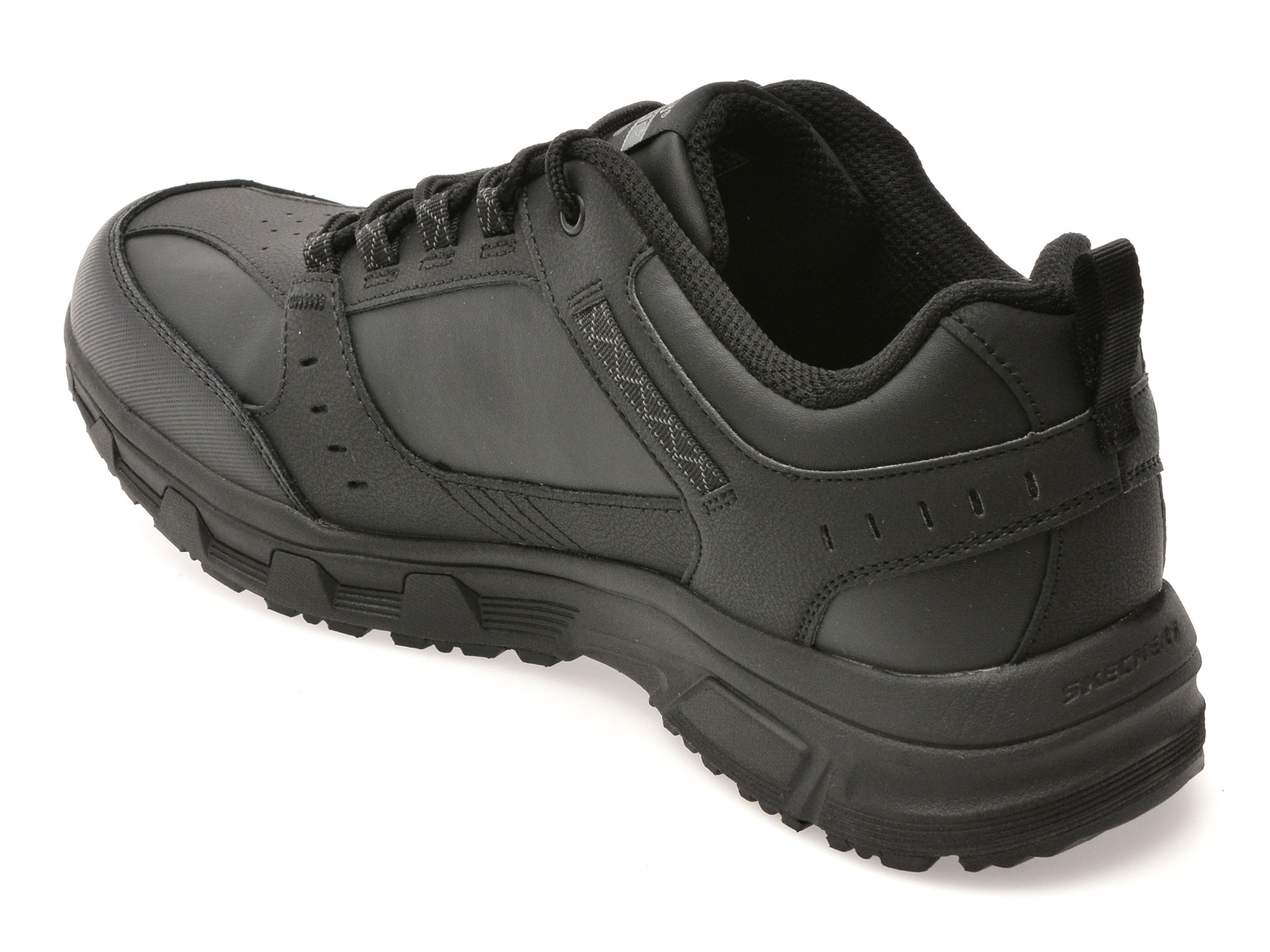 Pantofi sport SKECHERS negri, OAK CANYON, din piele ecologica