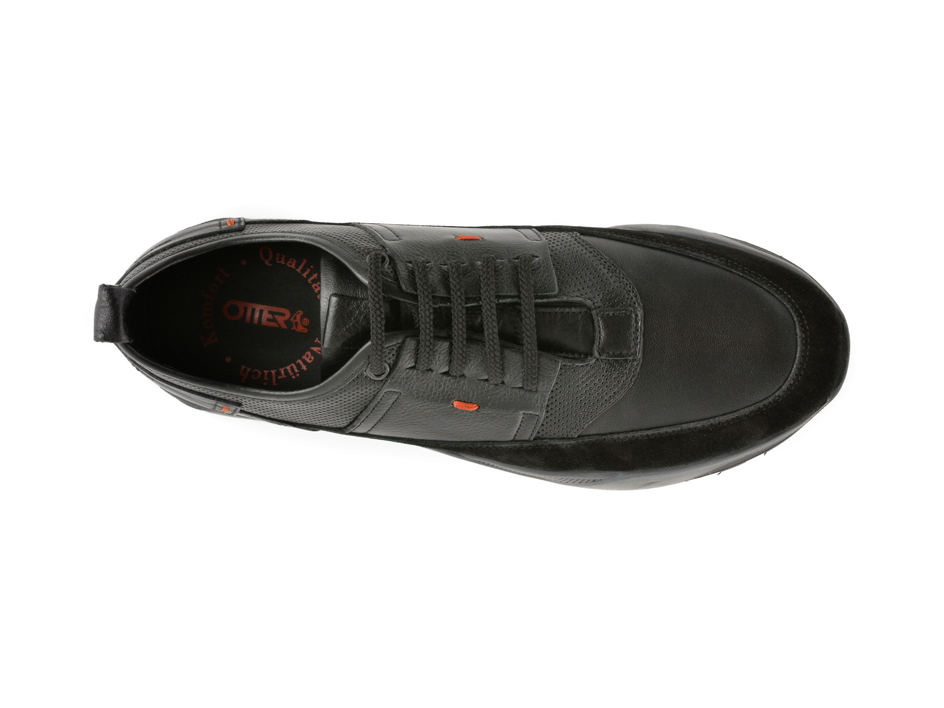 Pantofi sport OTTER negri, MISE121, din piele naturala