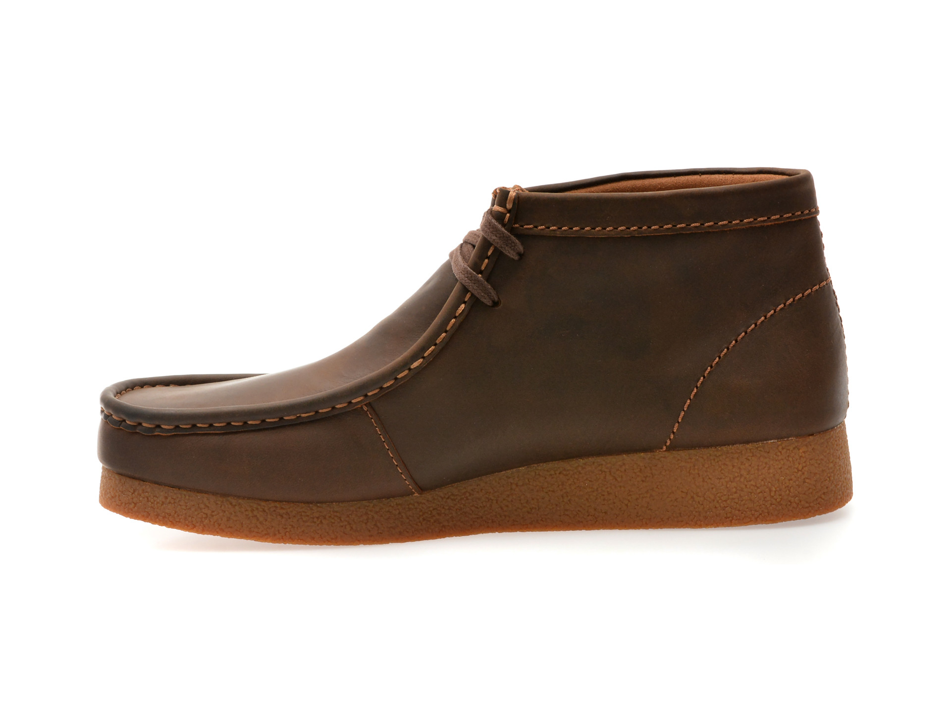 Ghete CLARKS maro, WALLABEE EVO BT, din piele naturala