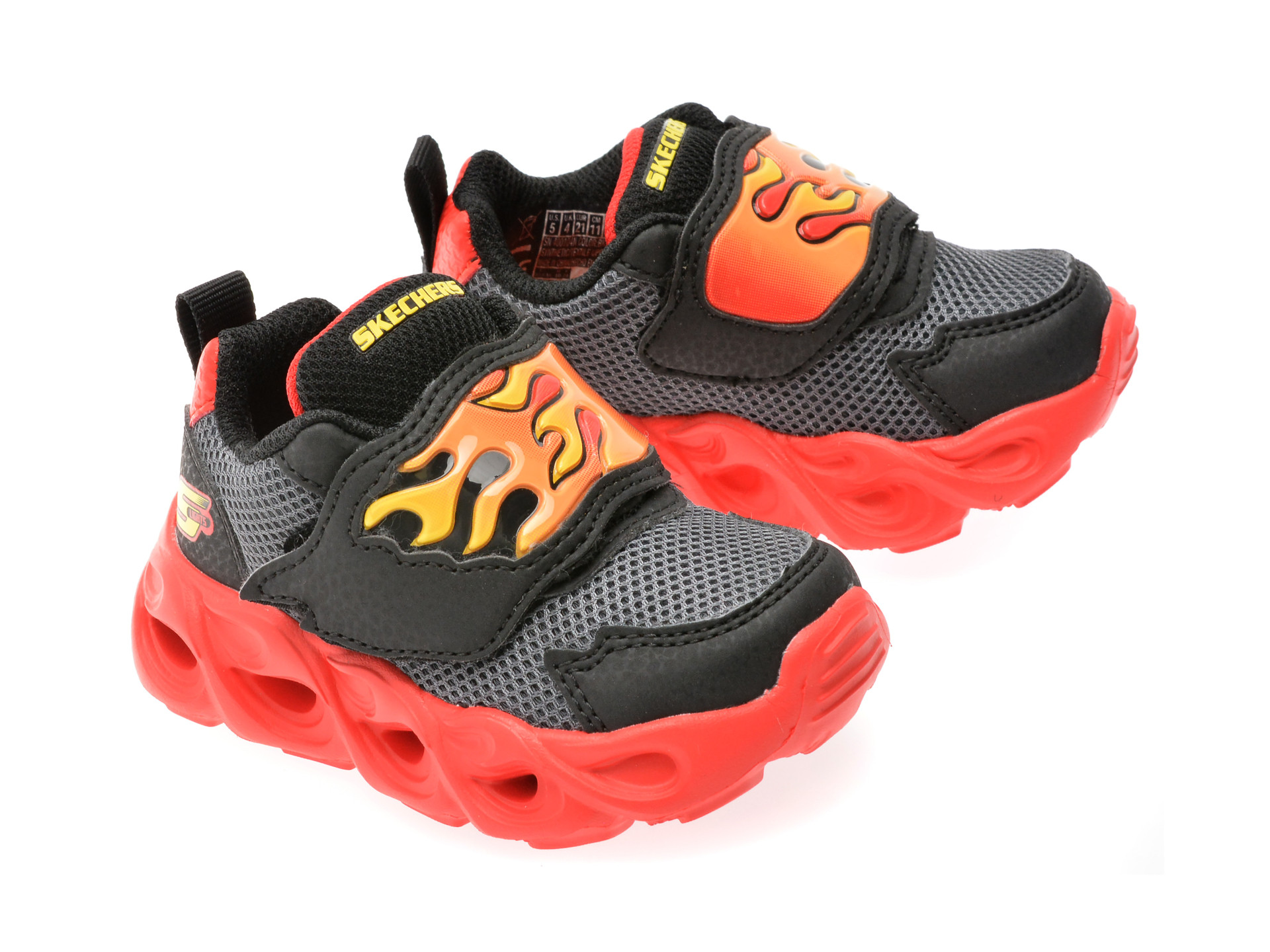 Pantofi sport SKECHERS negri, THERMO-FLASH, din material textil