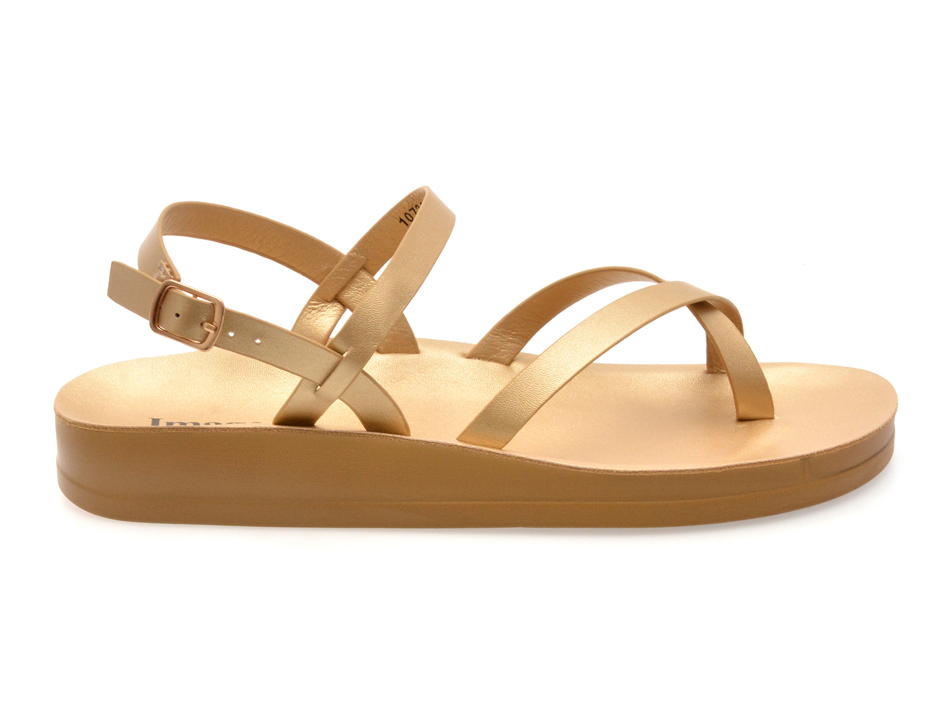 Sandale IMAGE aurii, 10728, din piele ecologica