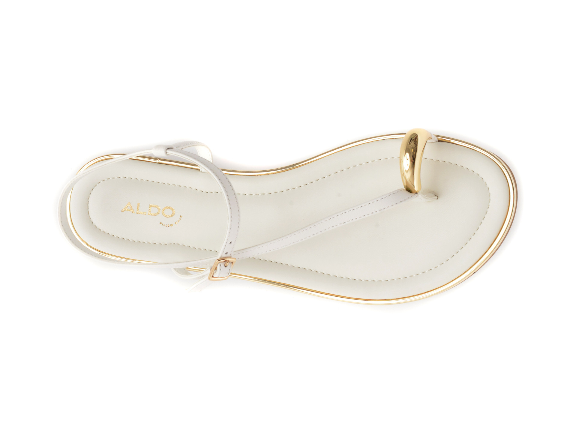 Sandale ALDO albe, JOMALI 100, din piele naturala