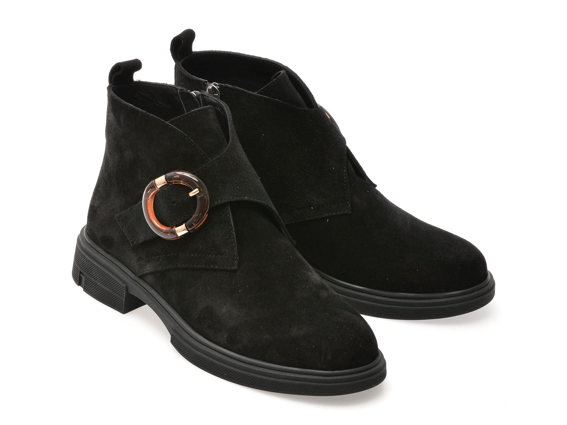 Ghete EPICA negre, 1735072, din piele intoarsa