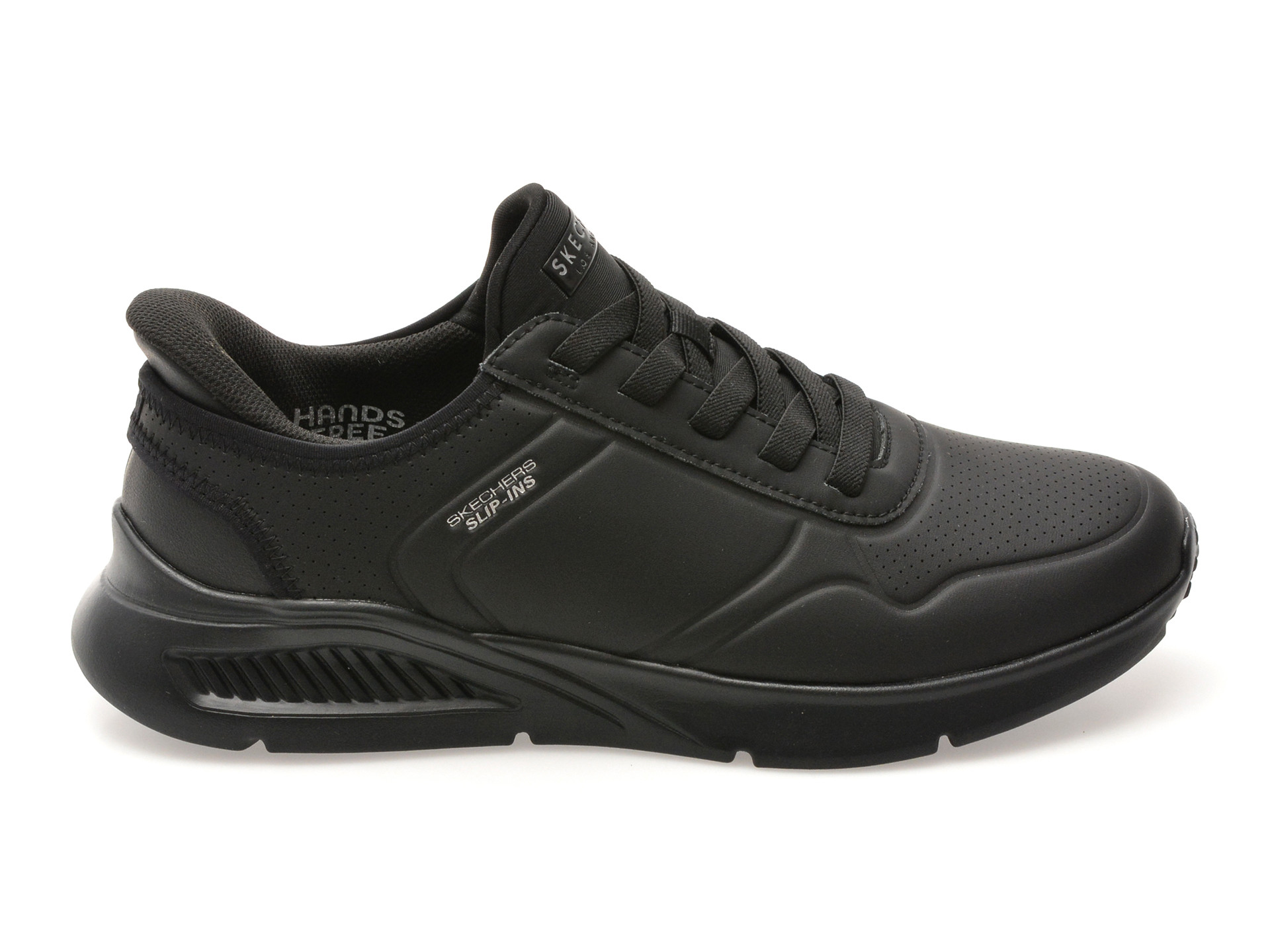 Pantofi sport SKECHERS negri, UNO LITE, din piele ecologica