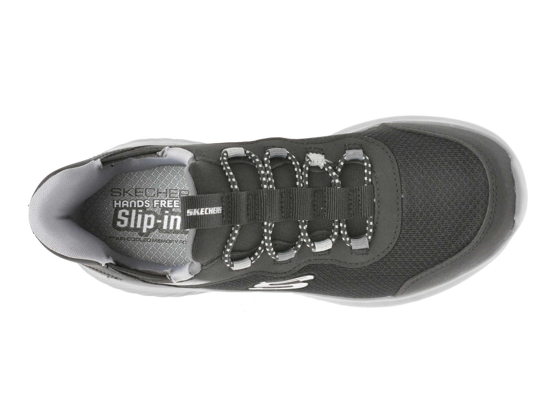 Pantofi sport SKECHERS negri, BOUNDER, din material textil
