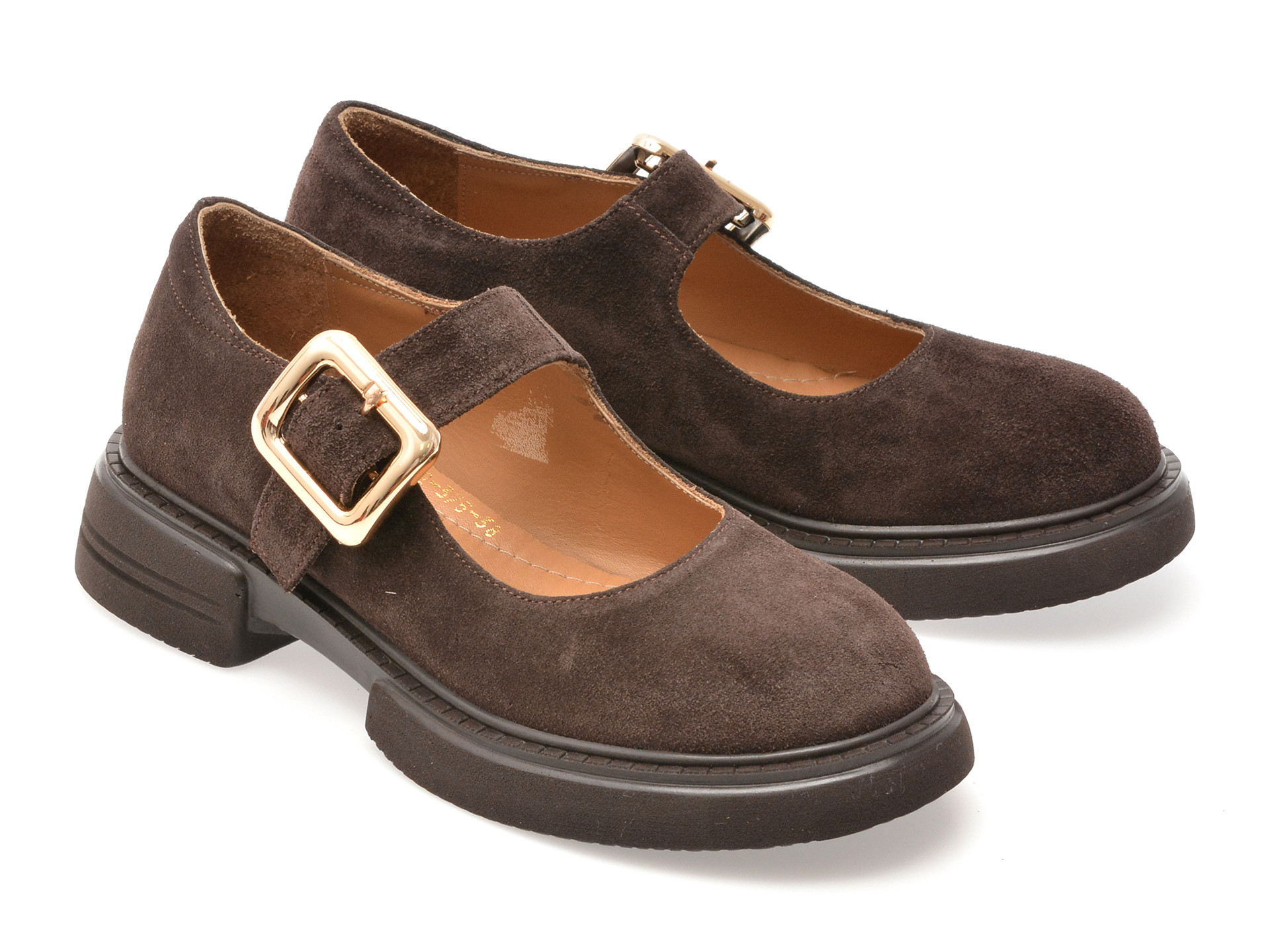 Pantofi EPICA maro, 4196732, din piele intoarsa