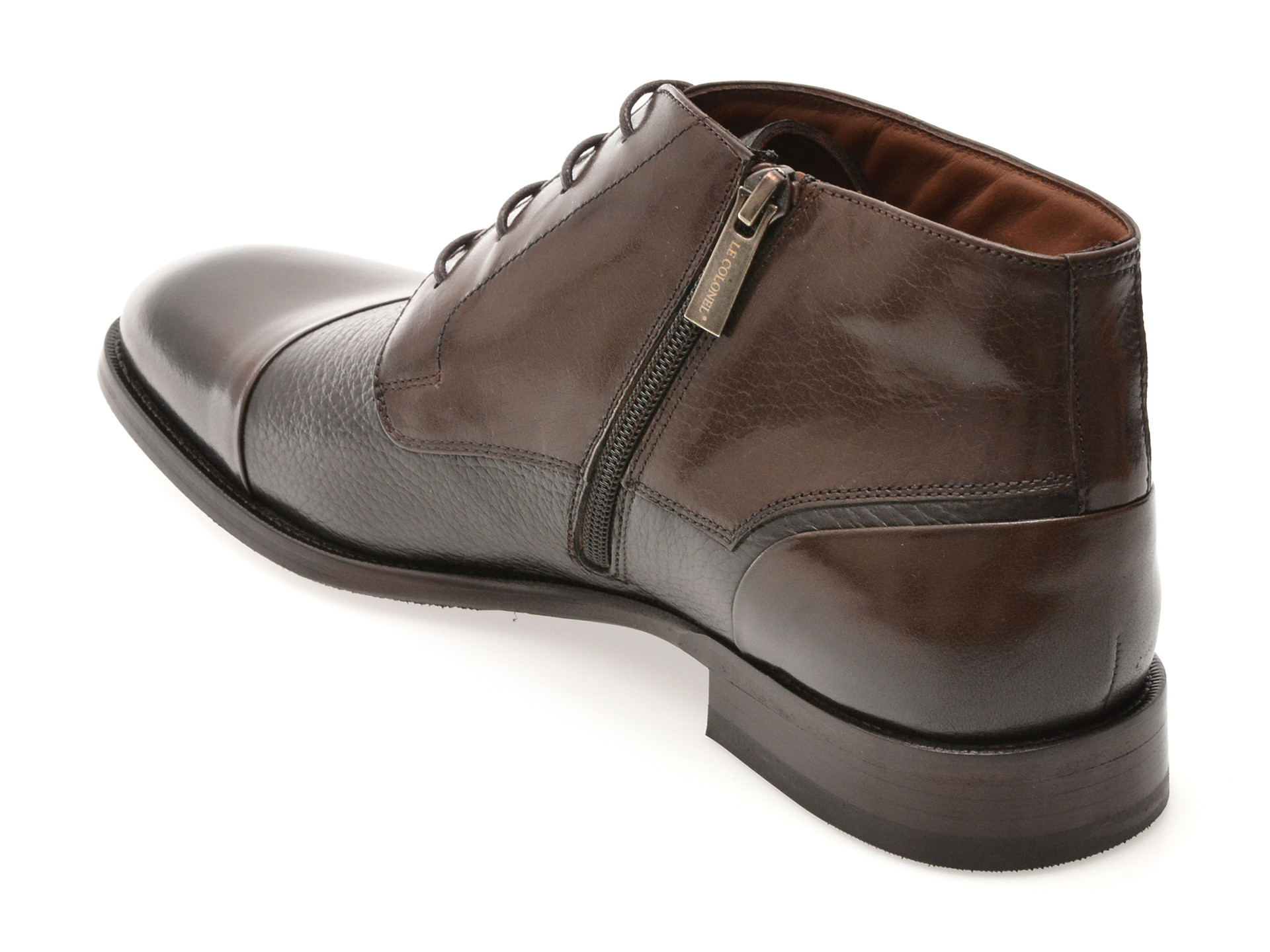 Ghete elegante LE COLONEL maro, 40929, din piele naturala