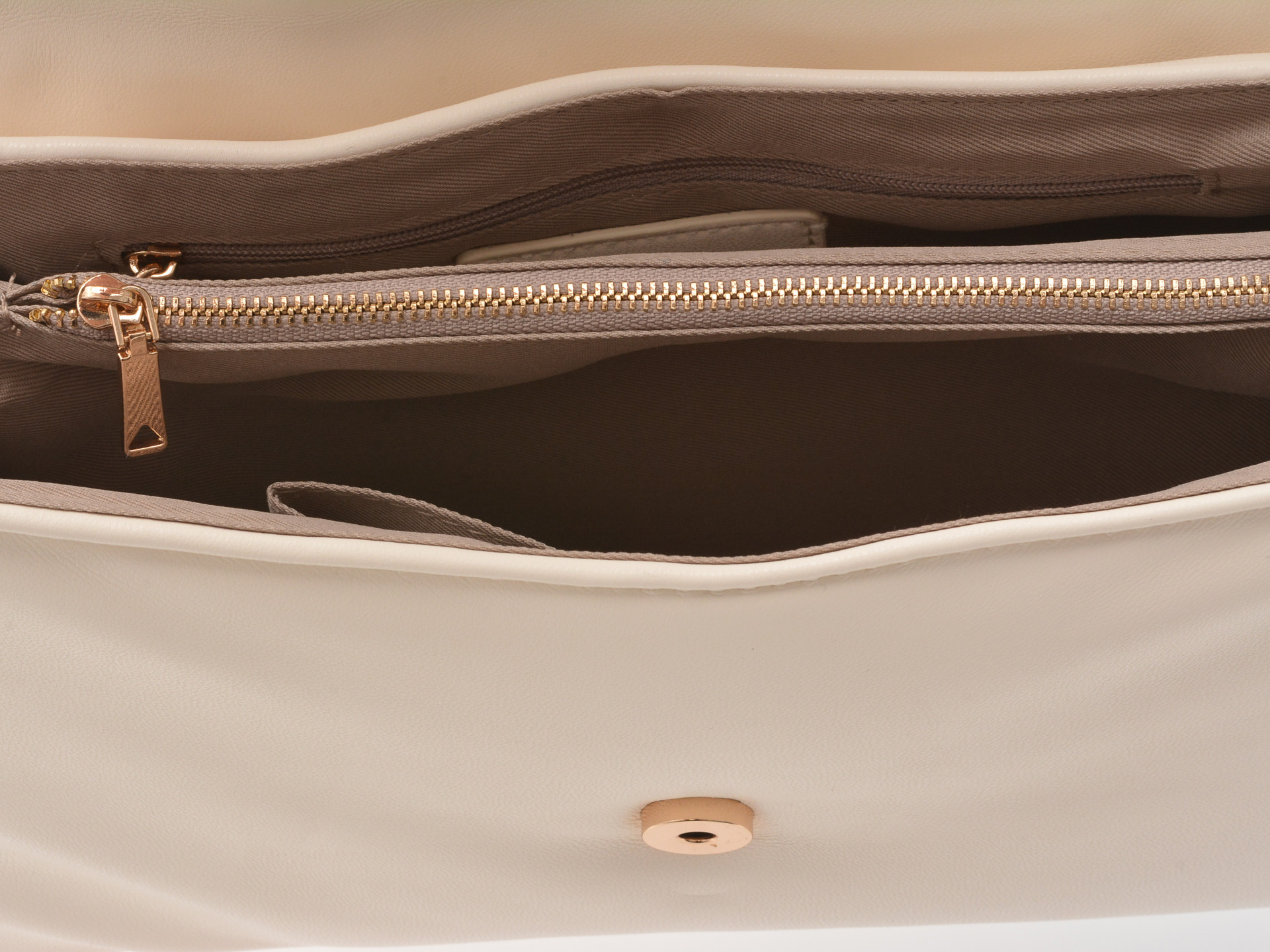 Geanta ALDO alba, LARGE SOFT PUFF 168, din piele ecologica