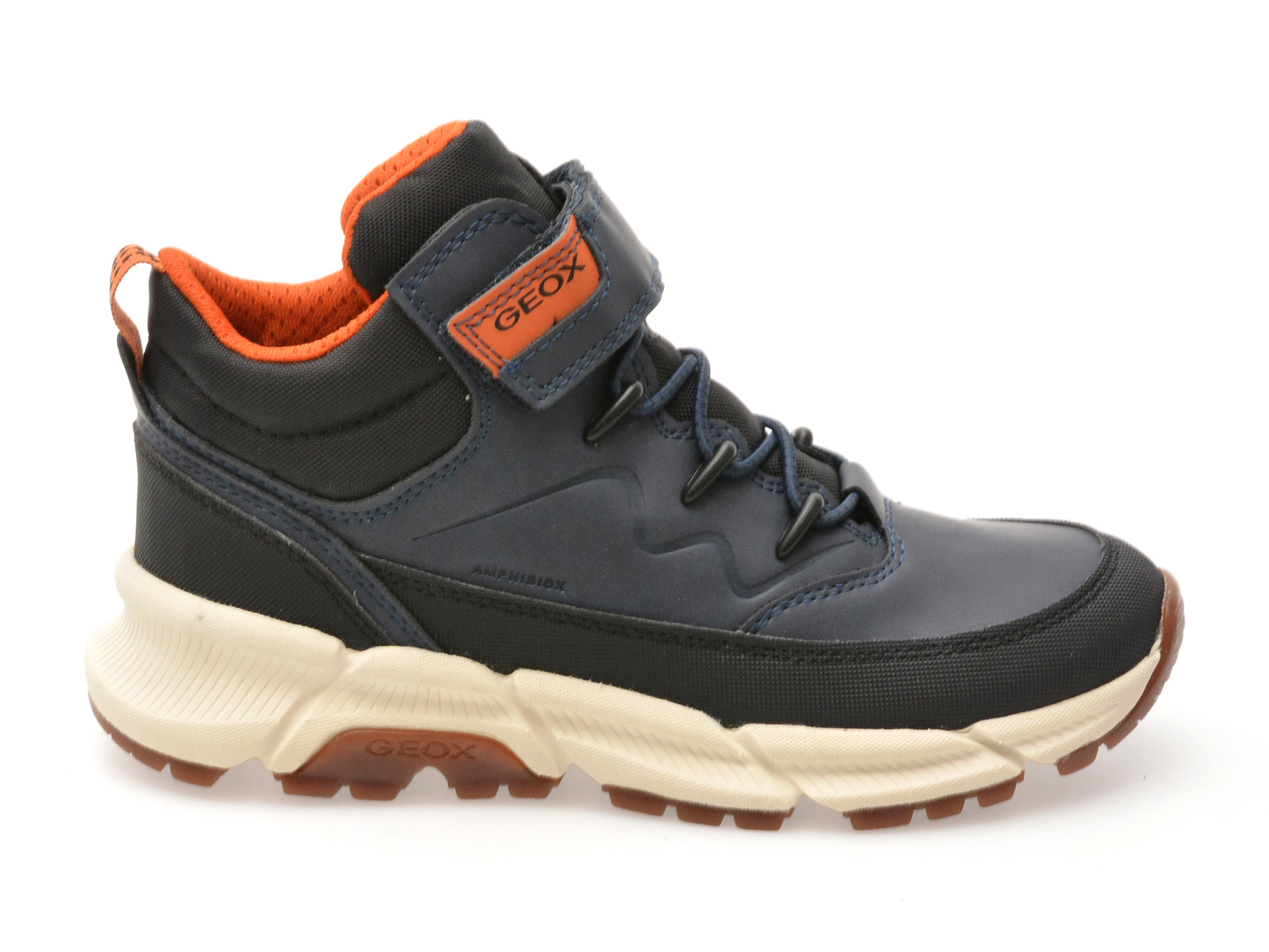 Ghete GEOX bleumarin, J36LCG, din piele ecologica