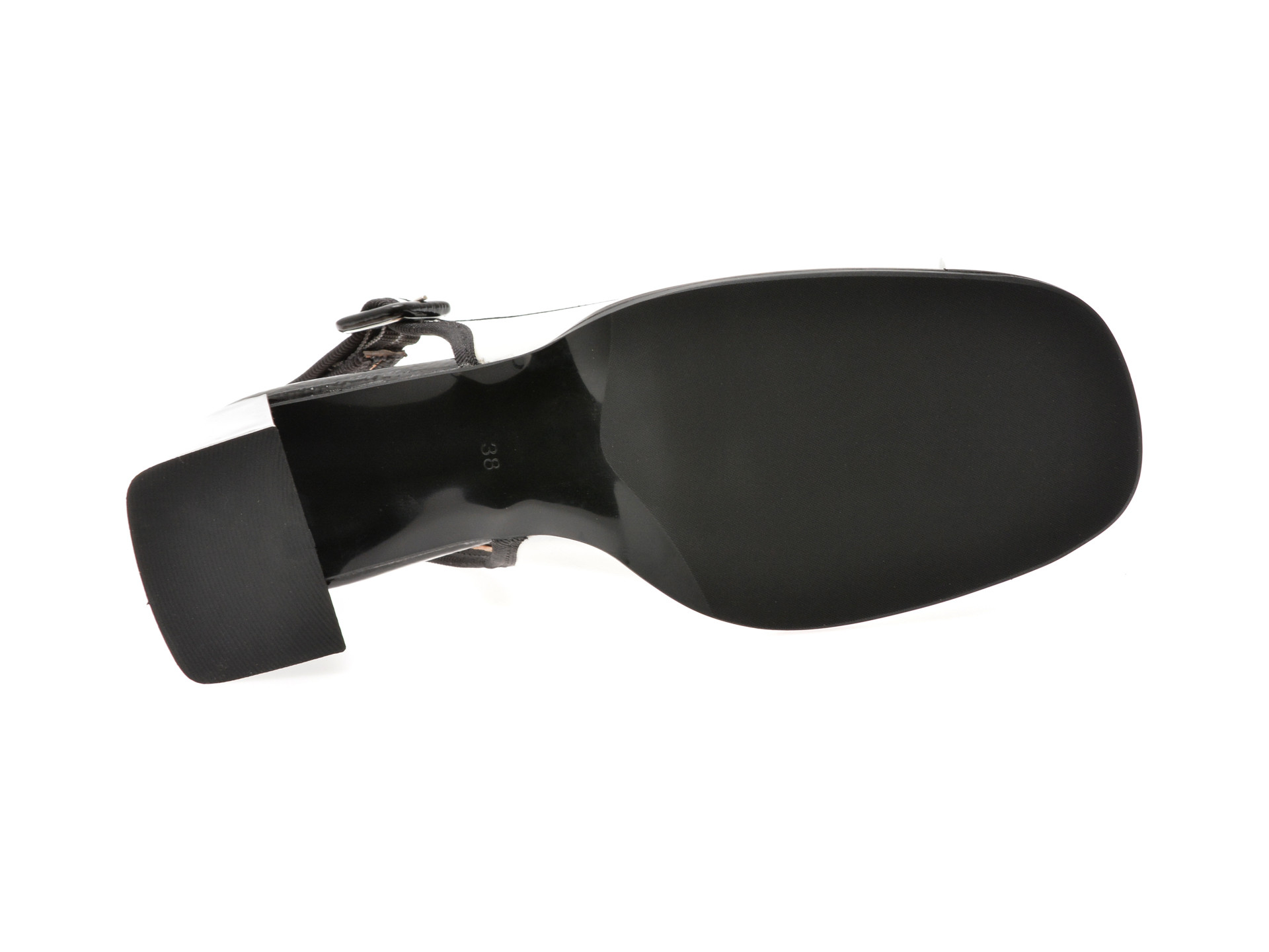Sandale epica alb negru 6020232 din piele naturala lacuita