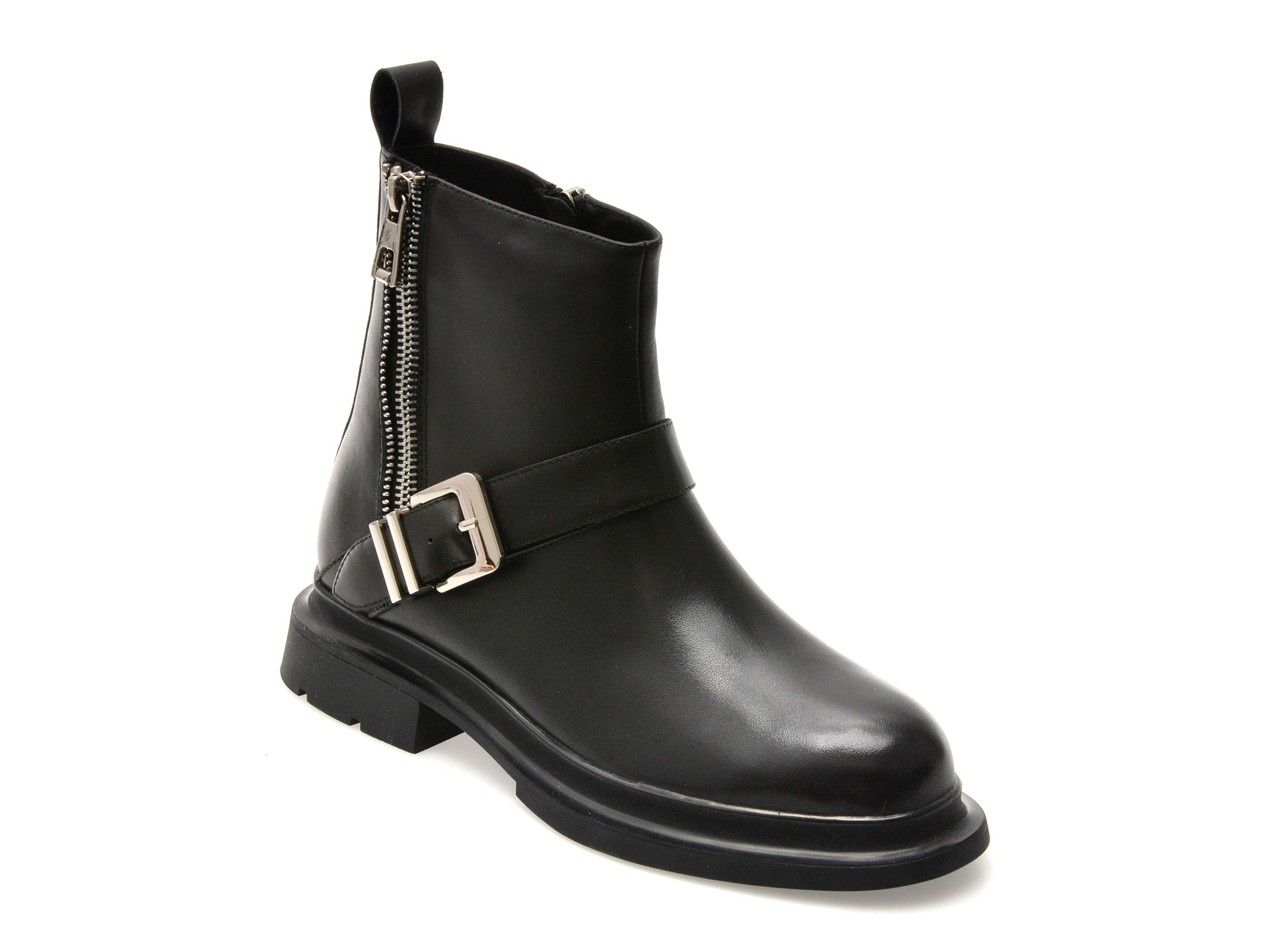 Ghete ALDO negre, D525, din piele naturala