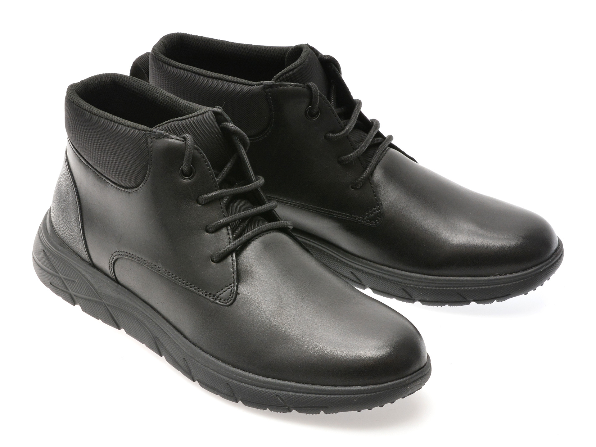 Ghete GEOX negre, U36E1B, din piele naturala