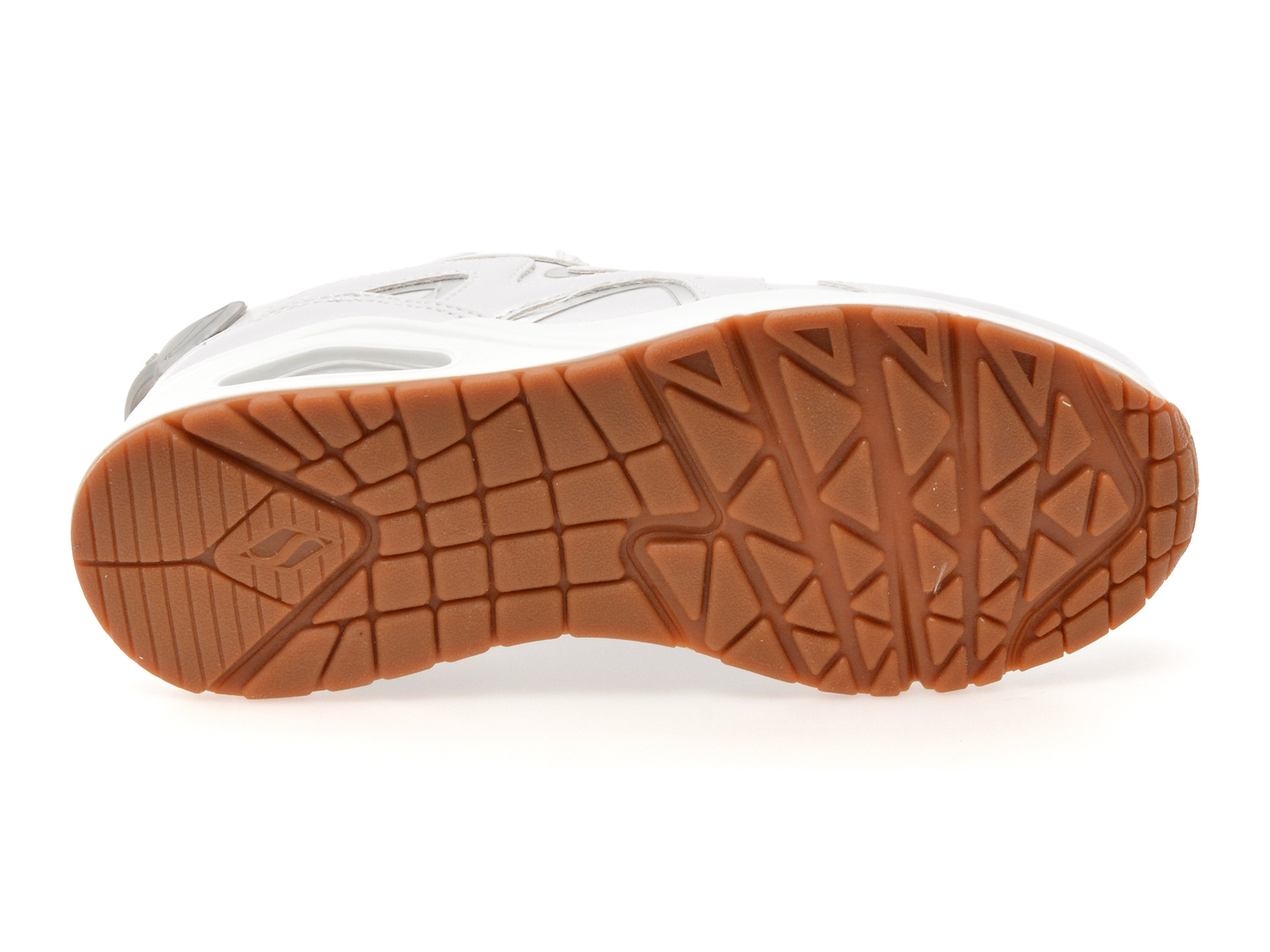 Pantofi sport SKECHERS albi, UNO GEN1, din piele ecologica