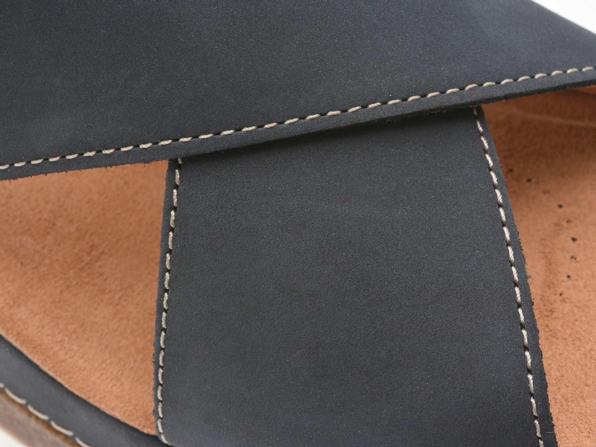 Sandale CLARKS bleumarin, KASSSTE, din nabuc