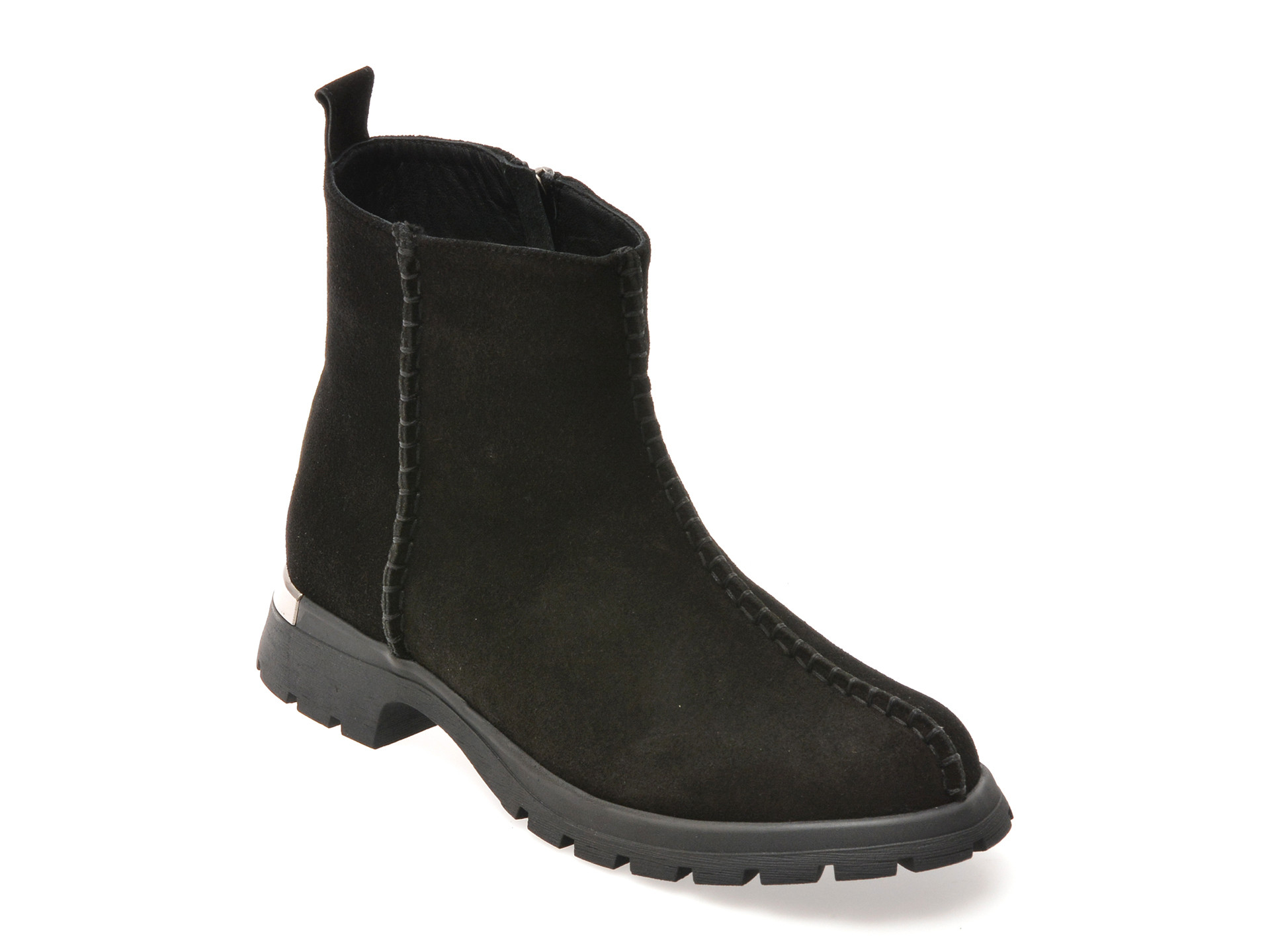 Ghete IMAGE negre, 208300, din piele intoarsa