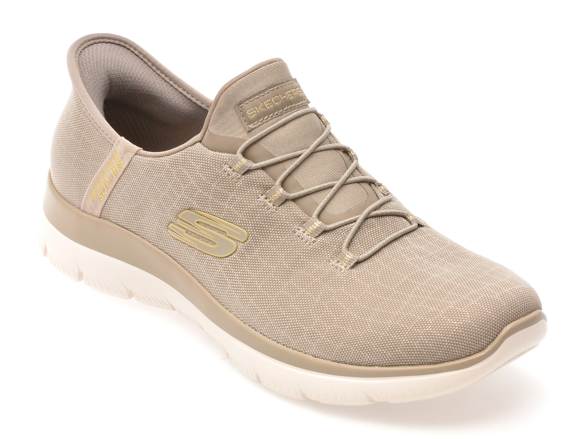 Pantofi sport SKECHERS gri, SUMMITS, din material textil