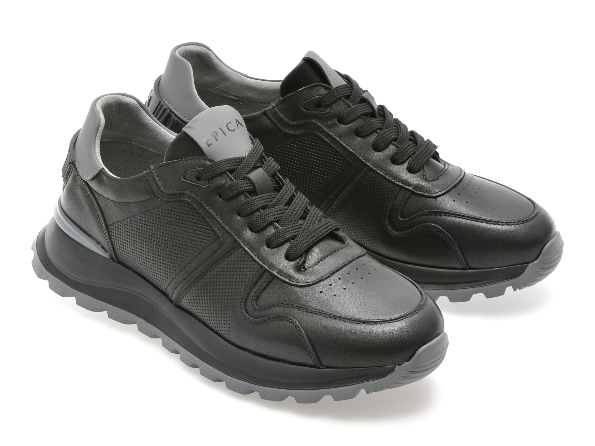 Pantofi sport EPICA negri, 5739, din piele naturala