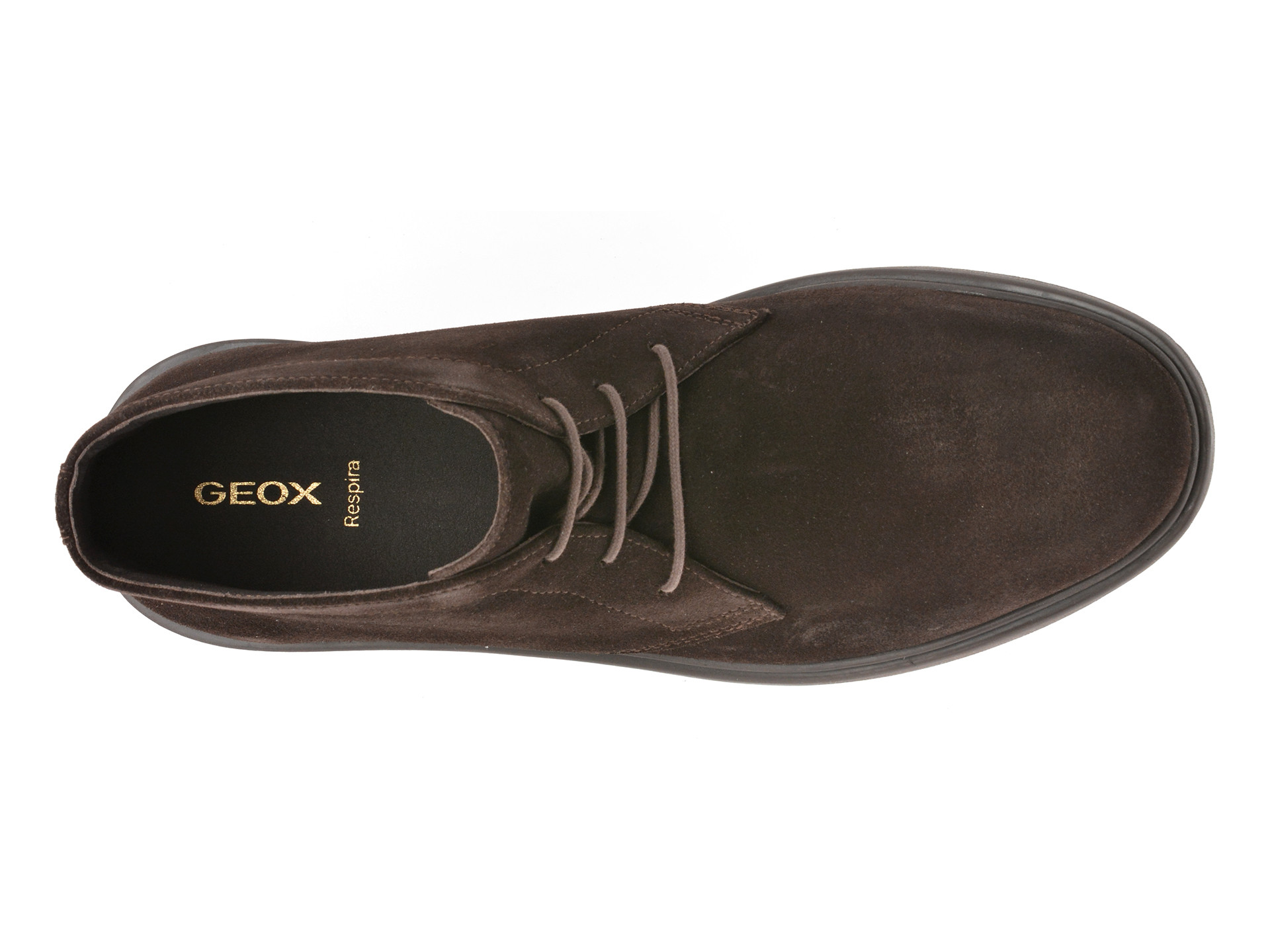 Ghete GEOX maro, U46H9A, din piele intoarsa