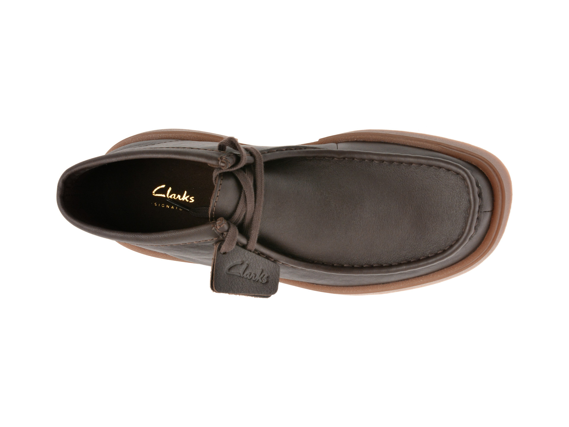 Ghete CLARKS maro, TORVIEW HI, din piele naturala