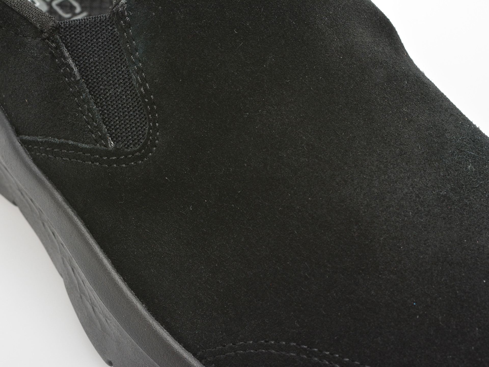 Pantofi sport SKECHERS negri, GO WALK FLEX, din piele intoarsa