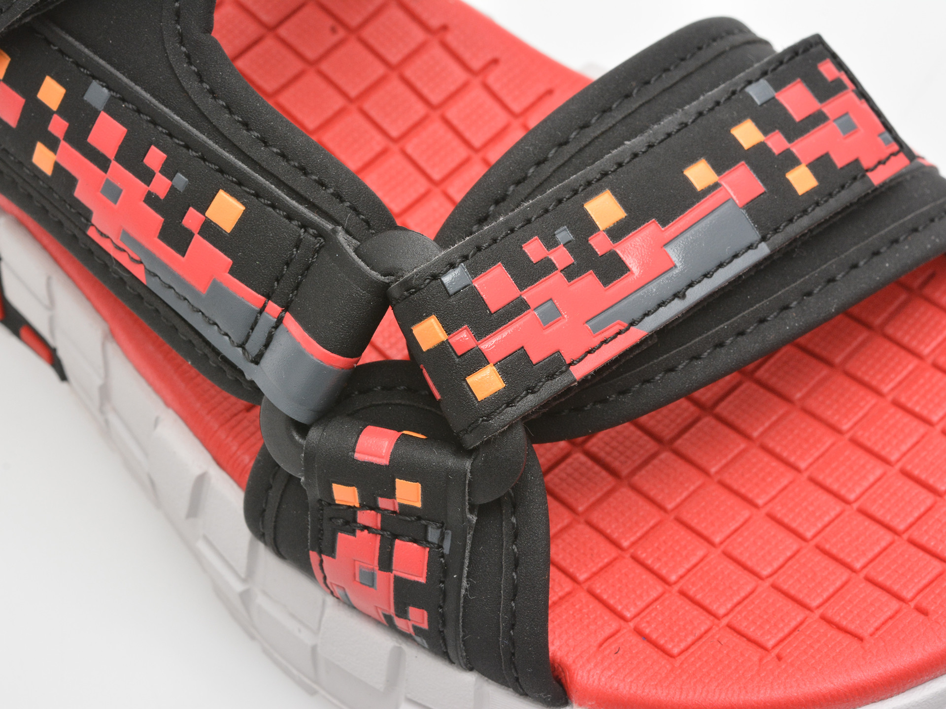 Sandale SKECHERS negre, MEGA-SPLASH 4K, din piele ecologica