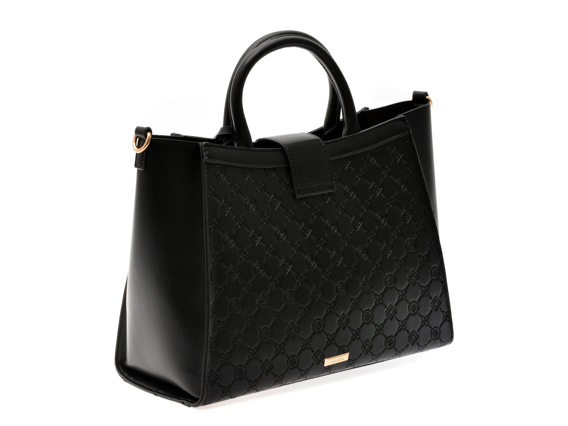 Geanta ALDO neagra, CRELALLY 001, din piele ecologica