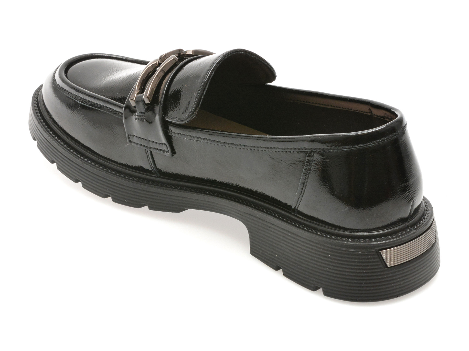 Mocasini EPICA negri, 950, din piele naturala lacuita