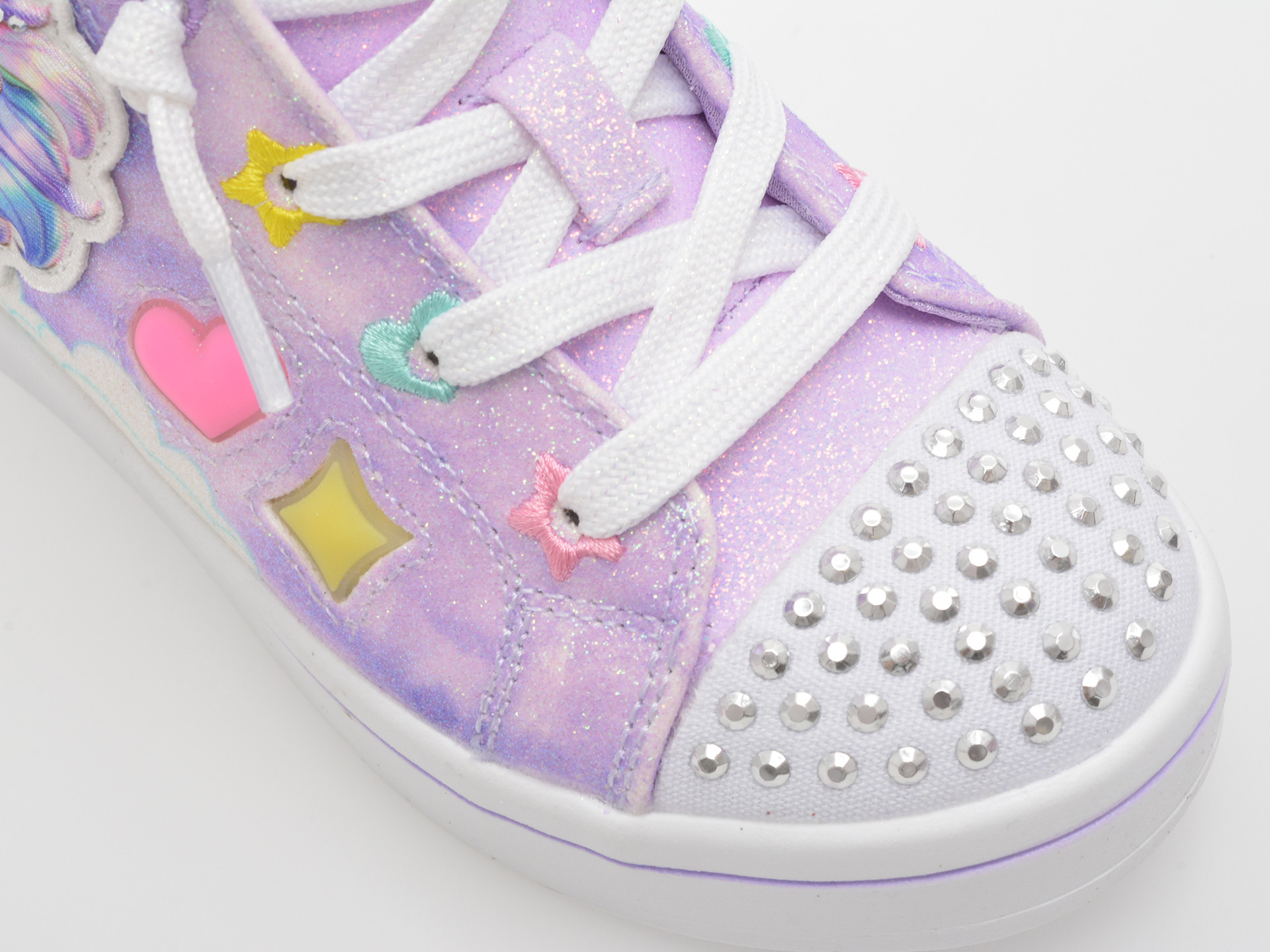 Ghete SKECHERS mov, TWI-LITES 2.0, din piele ecologica