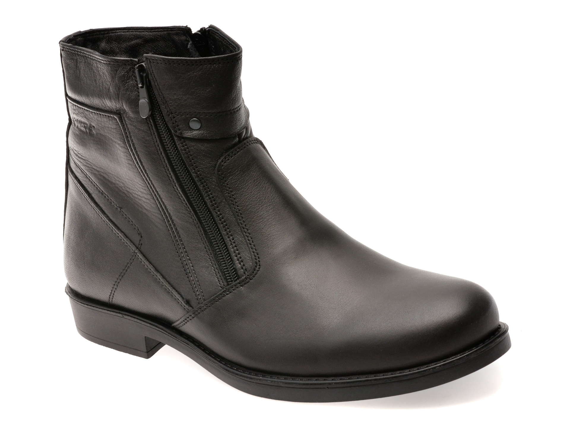 Ghete OTTER negre, 191679, din piele naturala