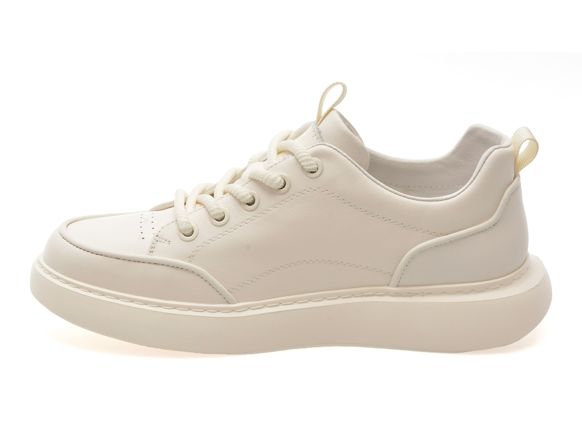 Pantofi sport EPICA albi, 82013, din piele naturala