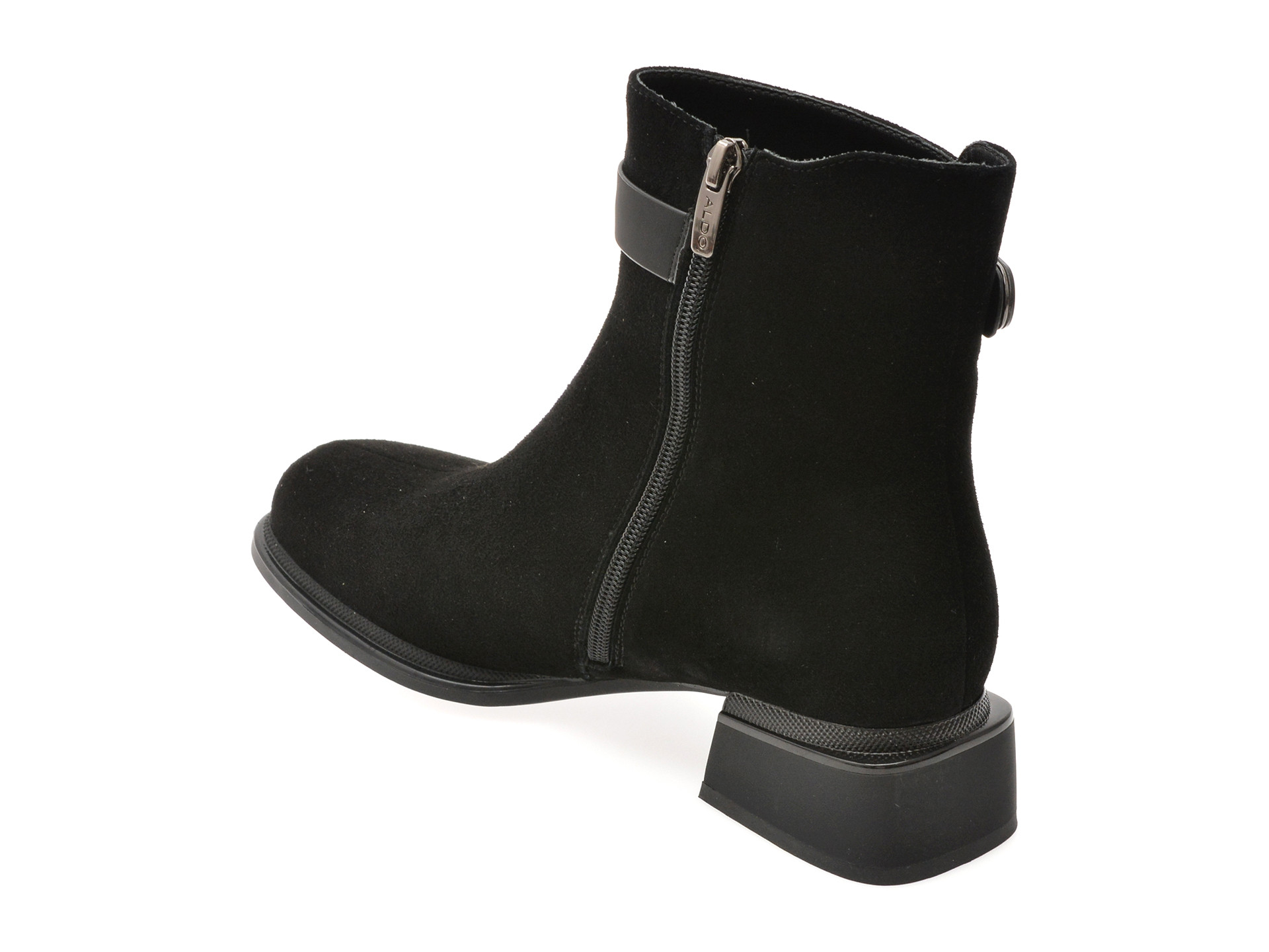 Ghete ALDO negre, AT05, din piele intoarsa