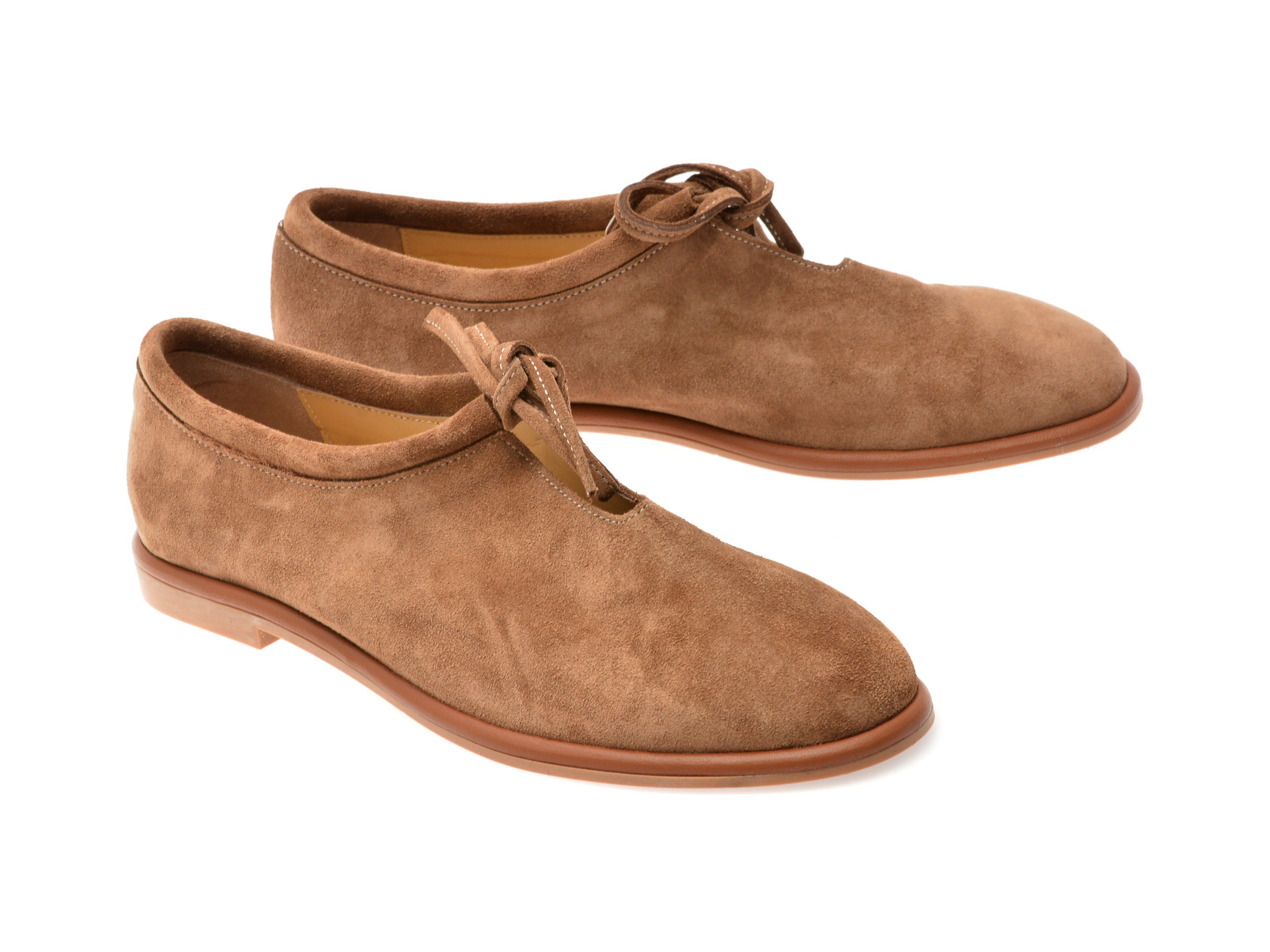 Pantofi EPICA maro, 165115, din piele intoarsa