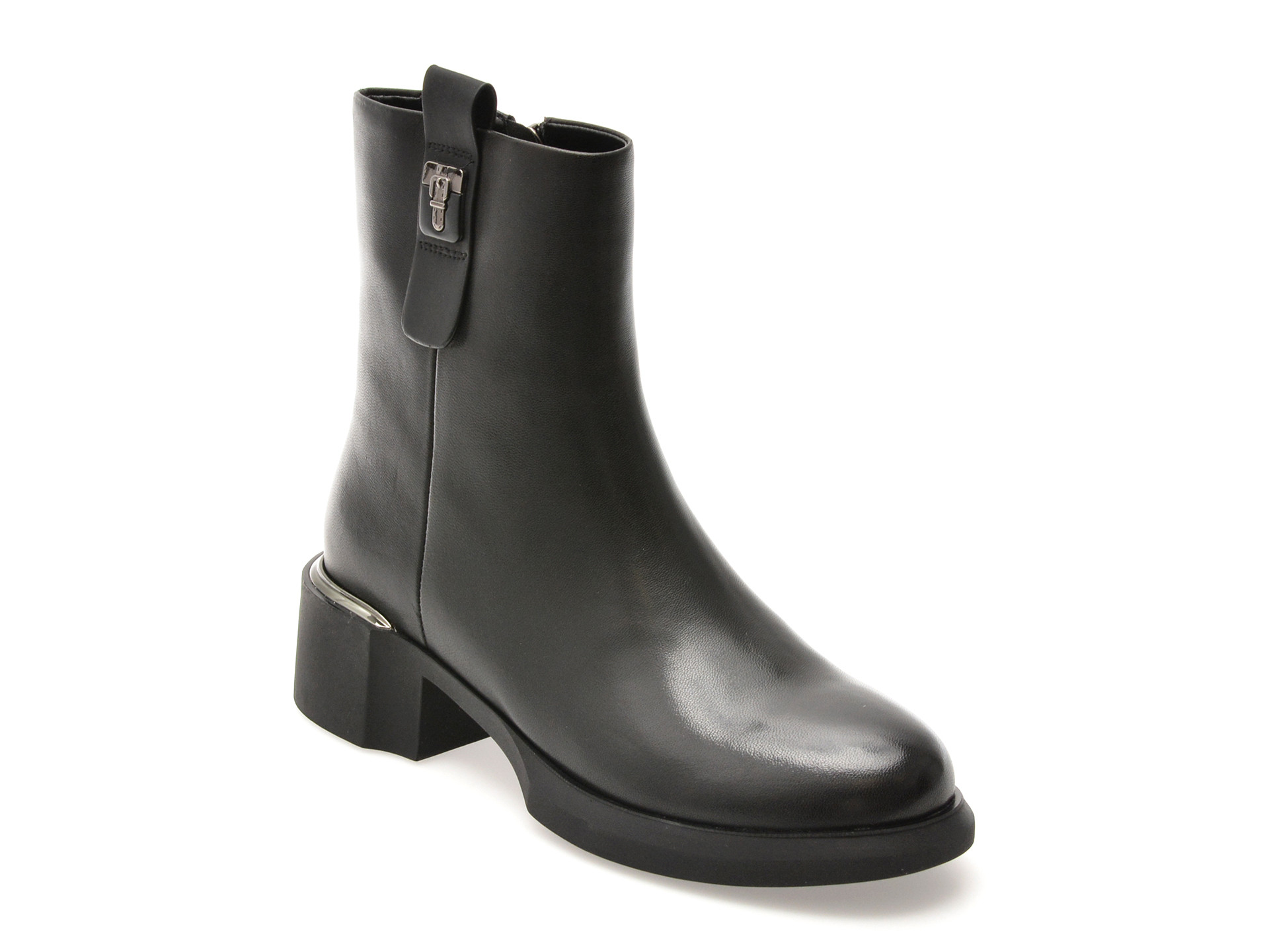 Ghete ALDO negre, AT91, din piele naturala