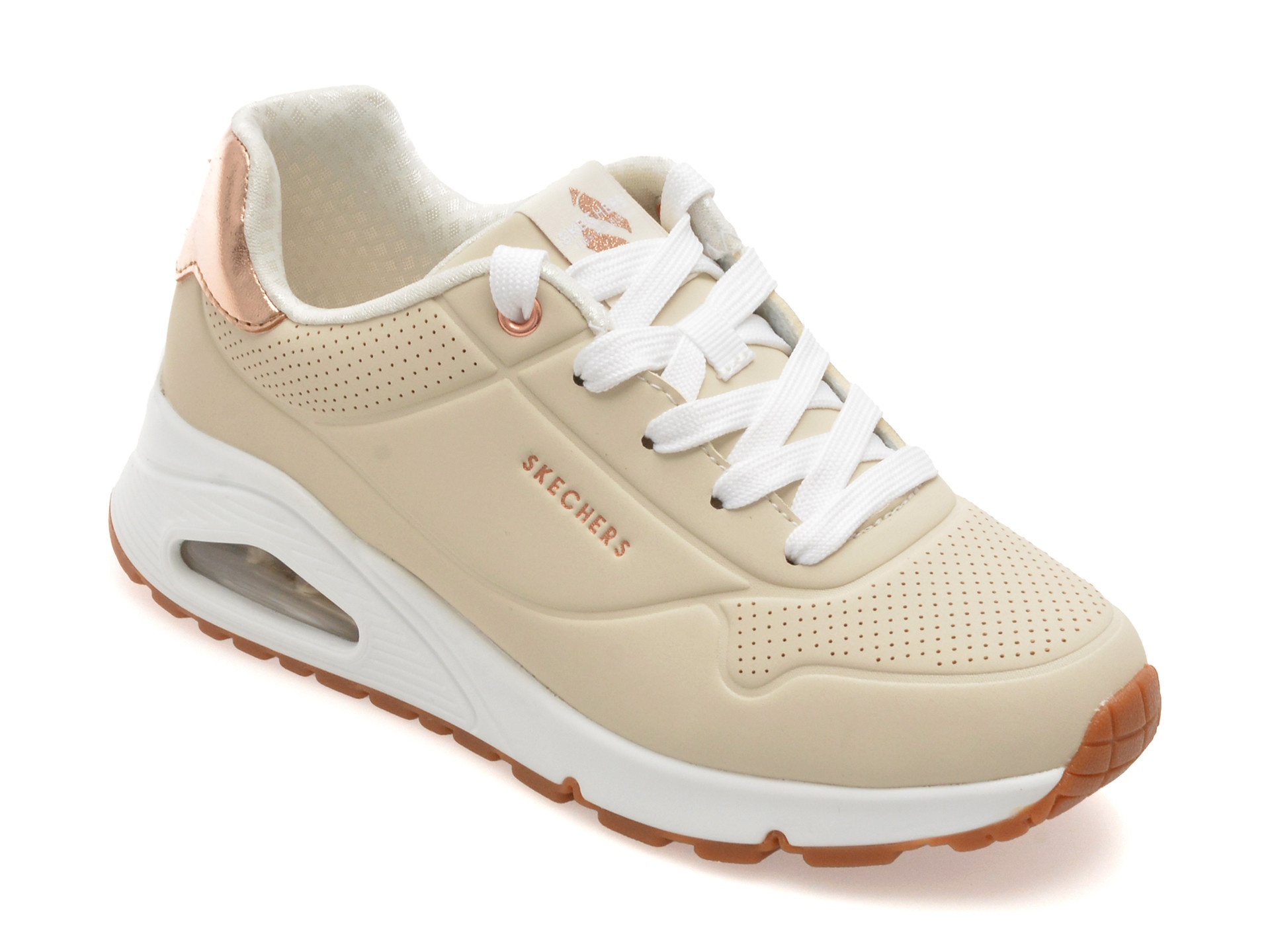 Pantofi sport SKECHERS bej, UNO GEN, din piele ecologica