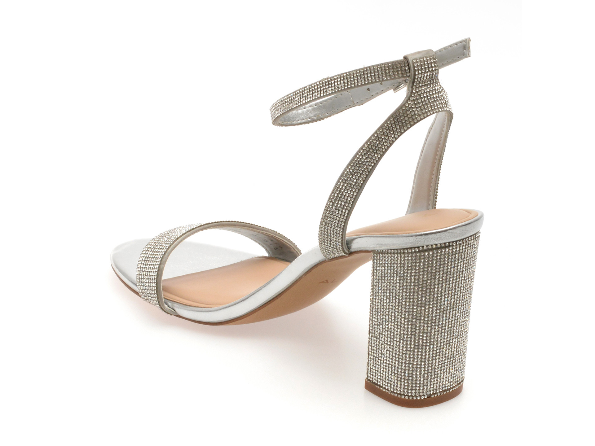 Sandale elegante ALDO argintii, RHIANNON 040, din piele ecologica