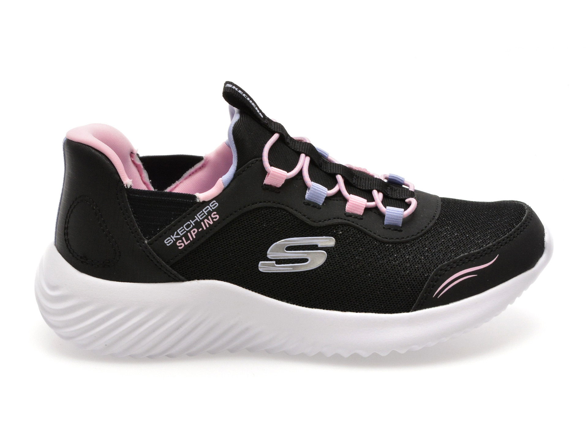 Pantofi sport SKECHERS negri, BOUNDER, din material textil