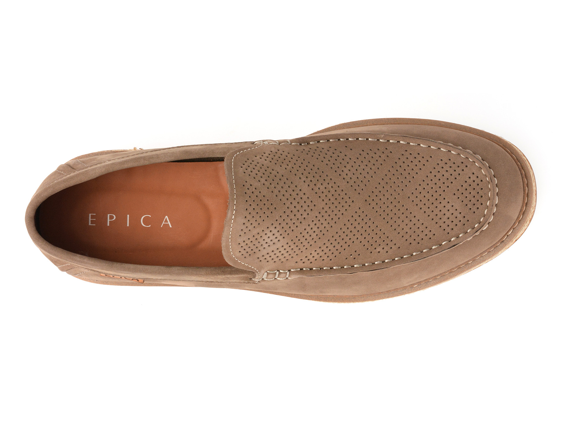 Mocasini EPICA maro, MU155, din nabuc
