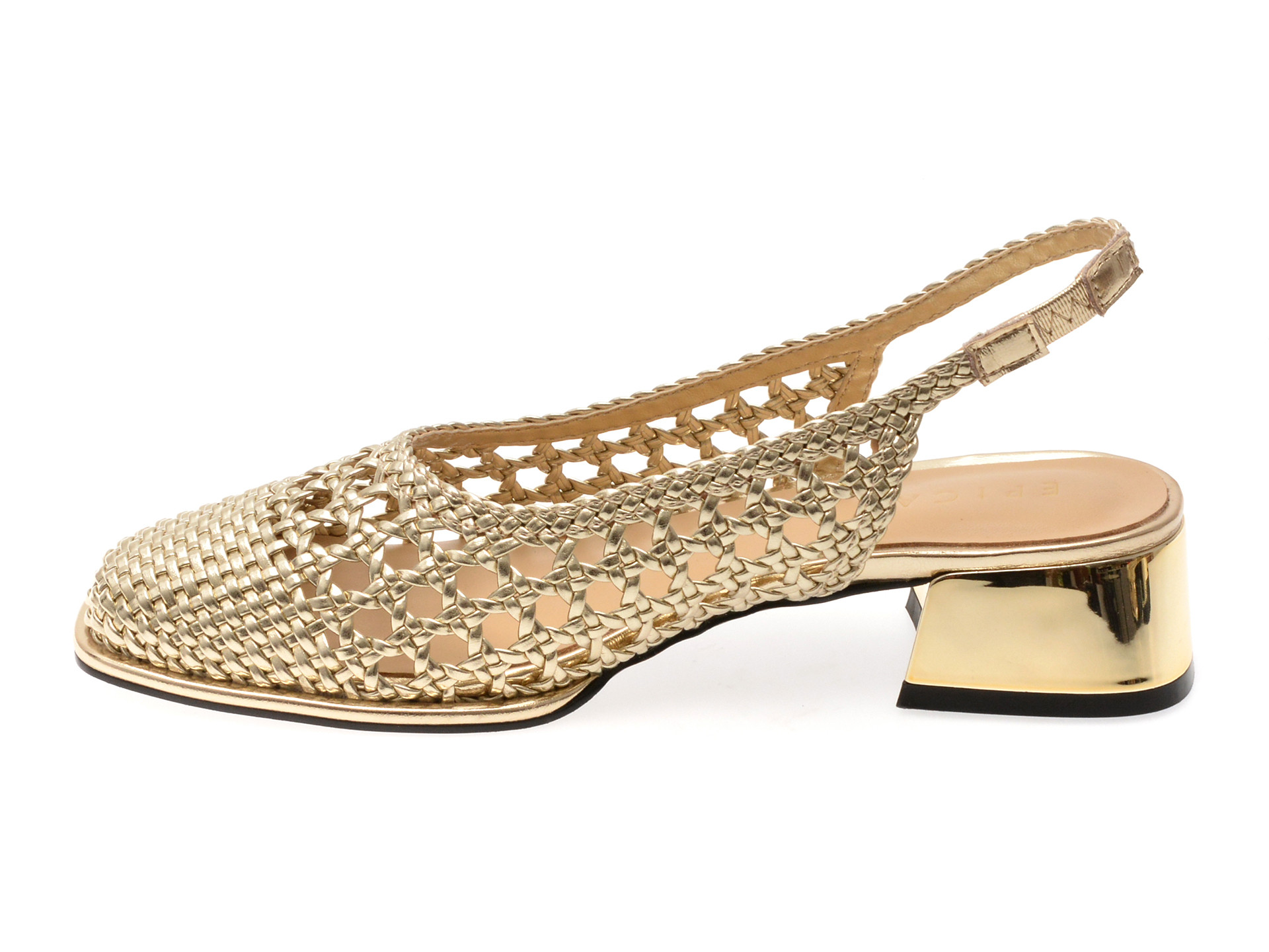 Pantofi EPICA aurii, 1659, din piele ecologica