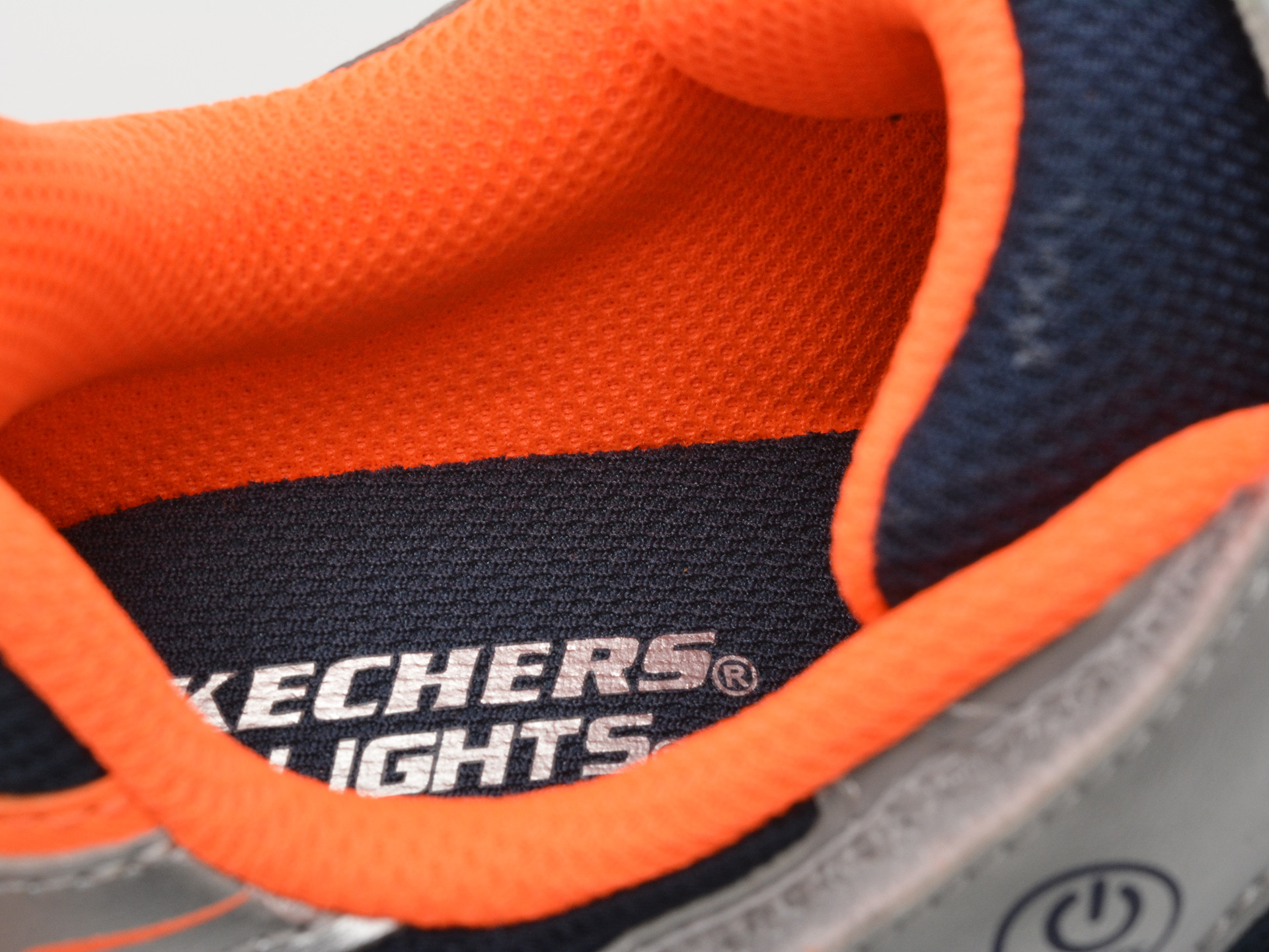 Pantofi sport SKECHERS argintii, METEOR-LIGHTS, din material textil