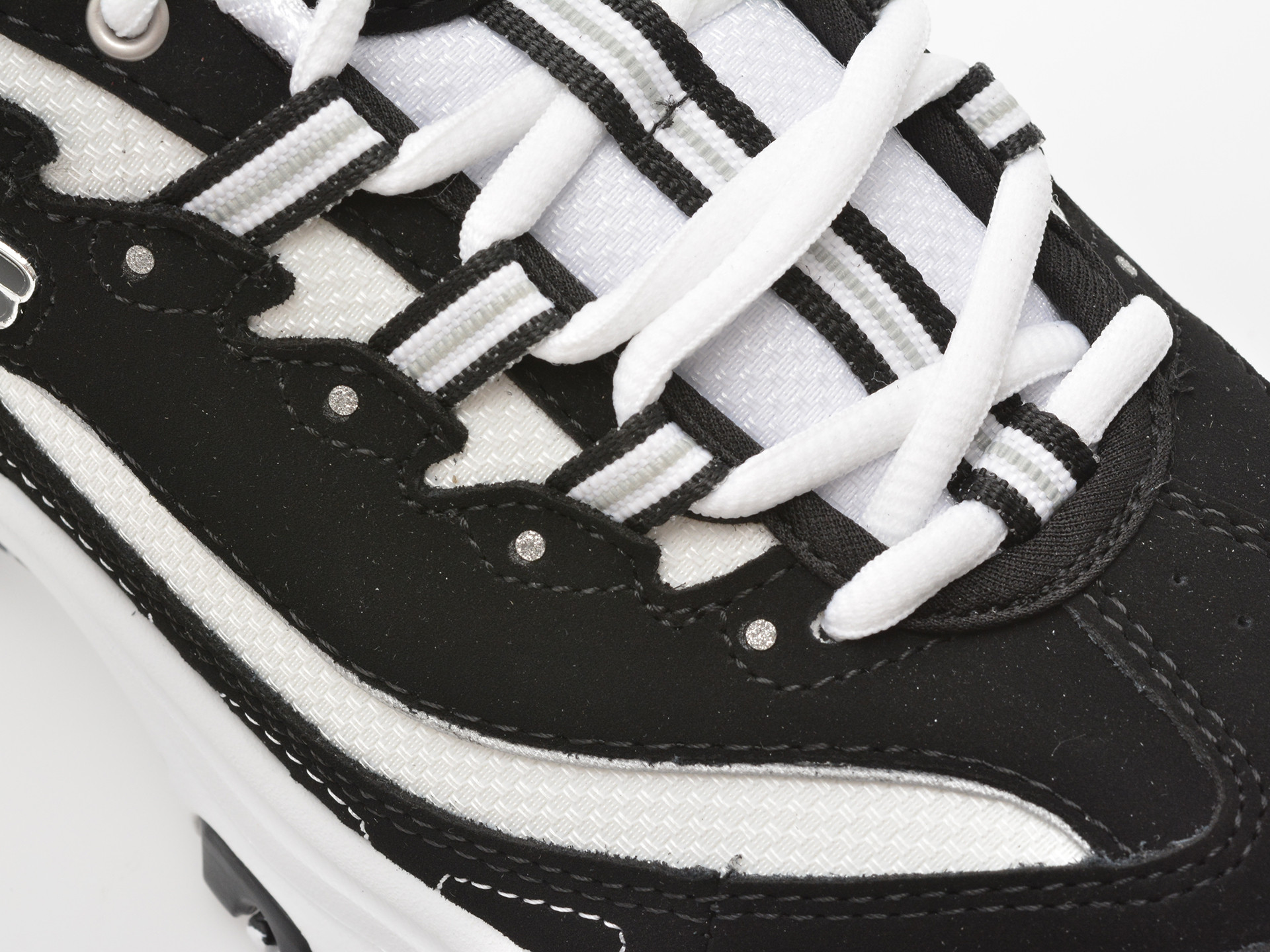 Pantofi sport SKECHERS alb-negru, D LITES , din material textil